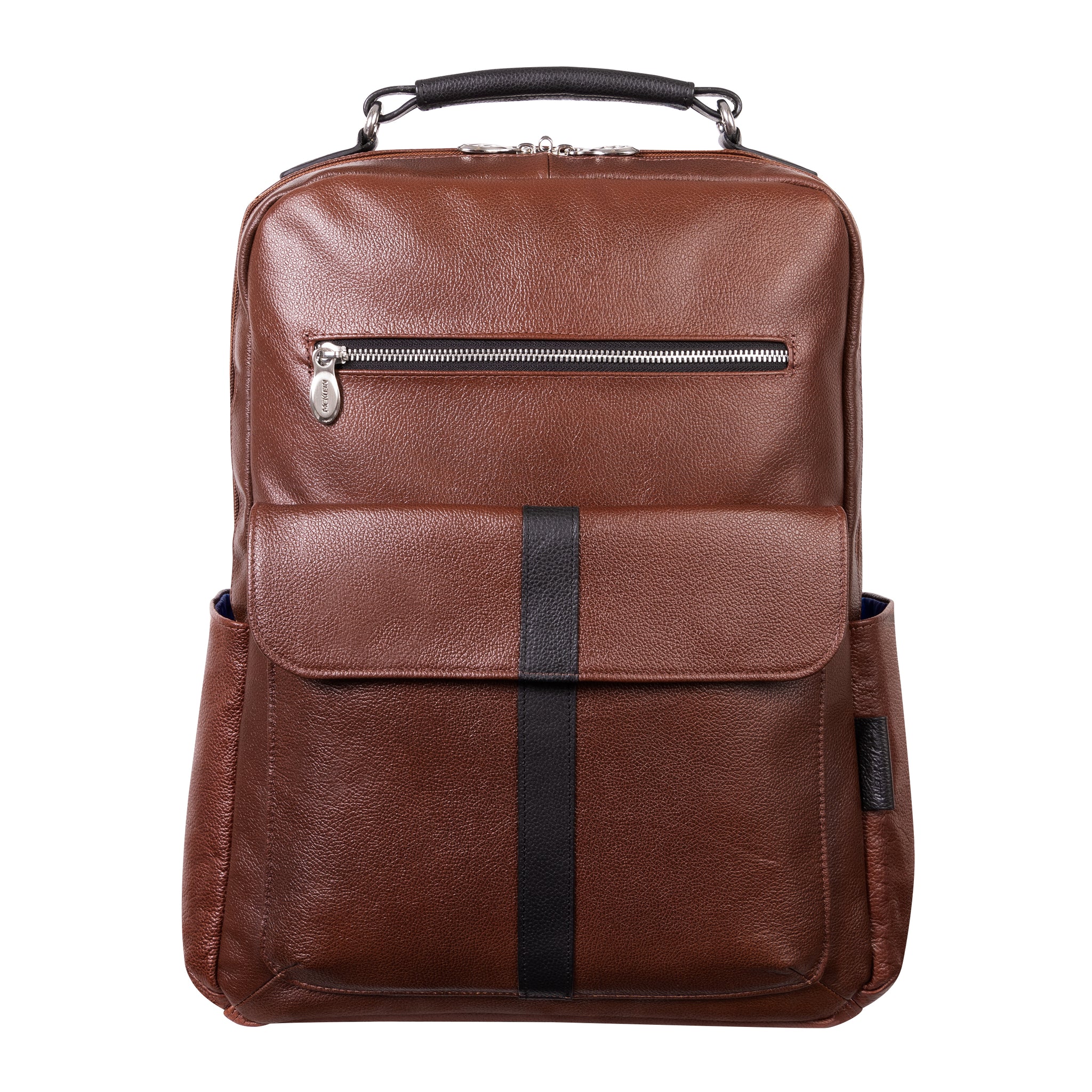 McKlein LOGAN 17" Leather, Two-Tone, Dual-Compartment, Laptop & Tablet Backpack