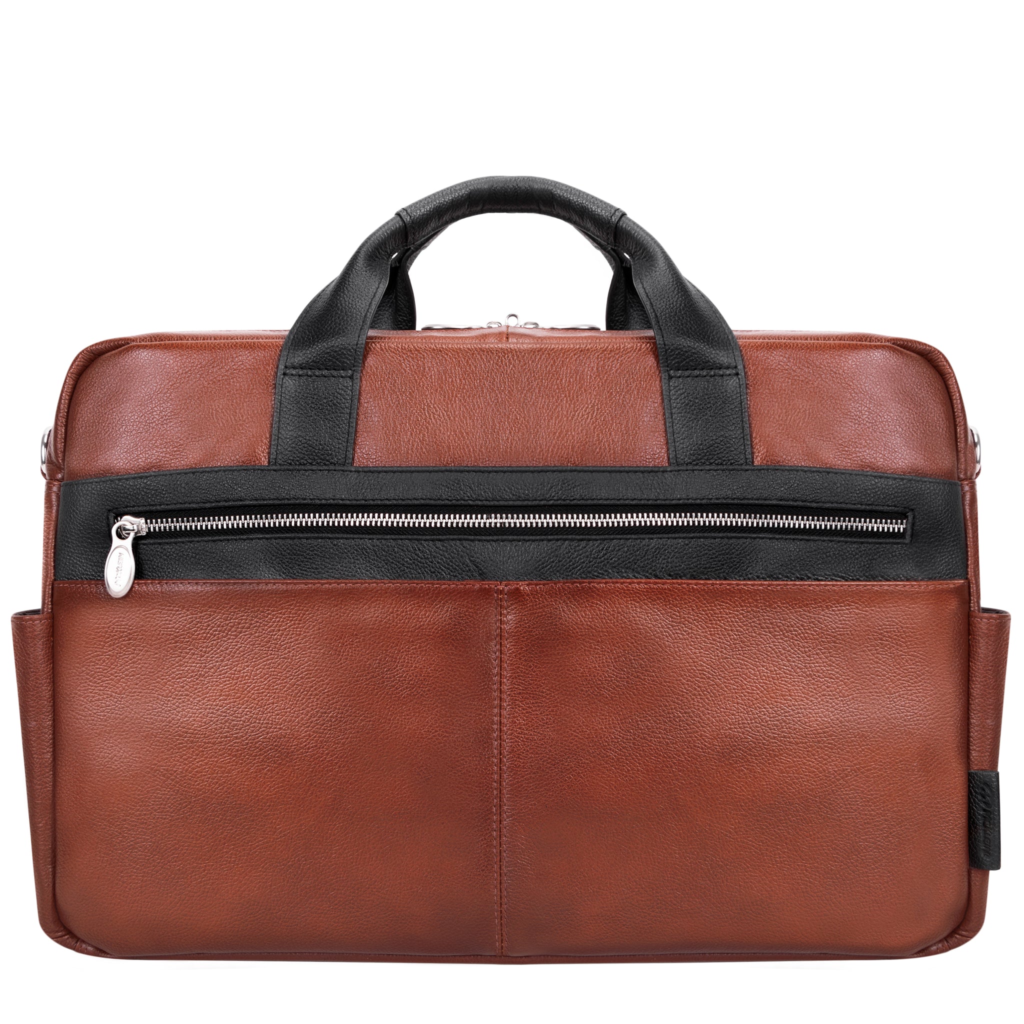 McKlein SOUTHPORT 17" Leather, Two-Tone, Dual-Compartment, Laptop & Tablet Briefcase