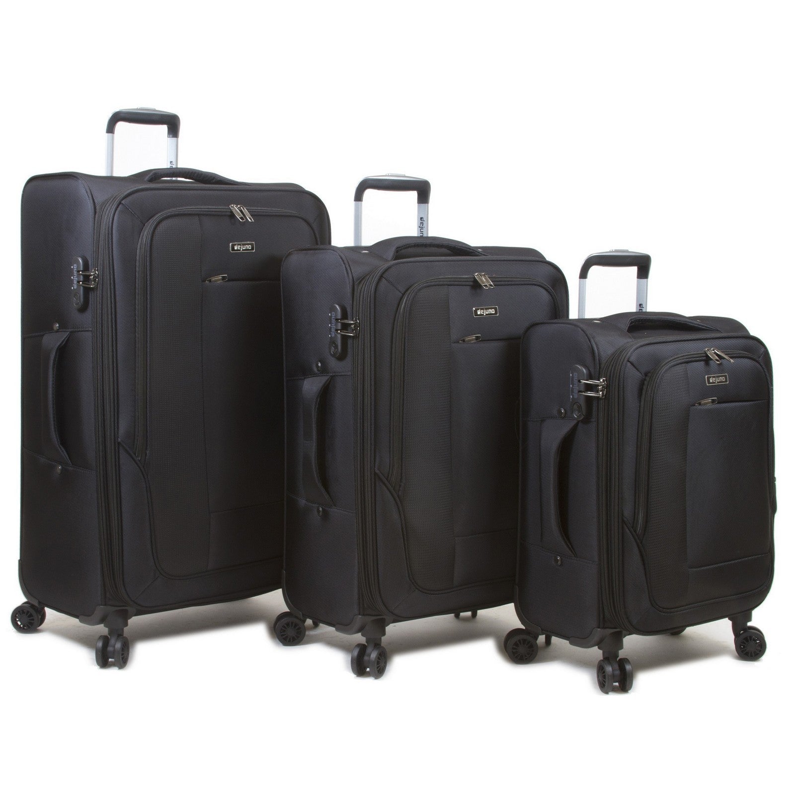 Dejuno Twilight Lightweight Nylon 3-Piece Spinner Luggage Set