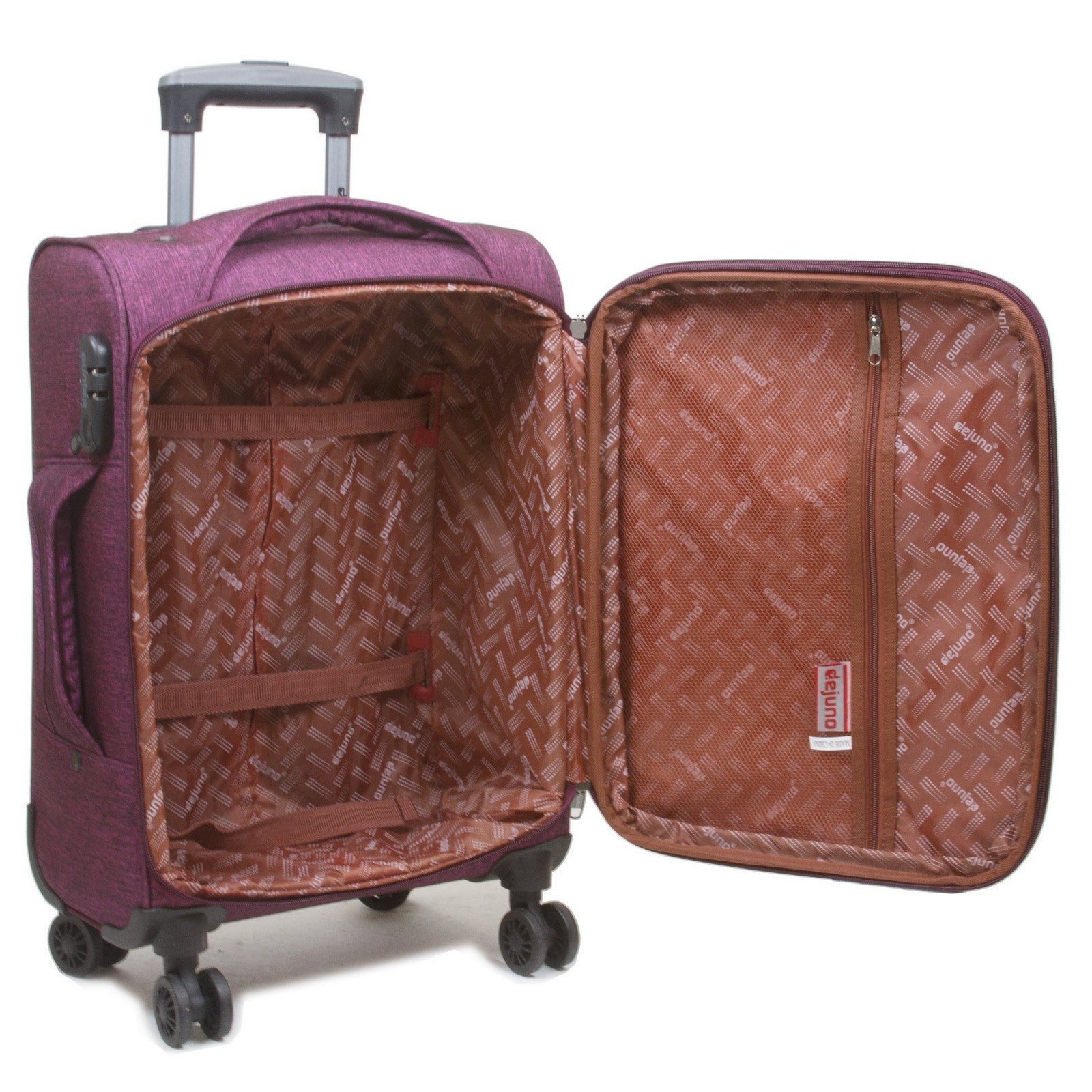 Dejuno Aurora Lightweight Denim 3-Piece Spinner Luggage Set