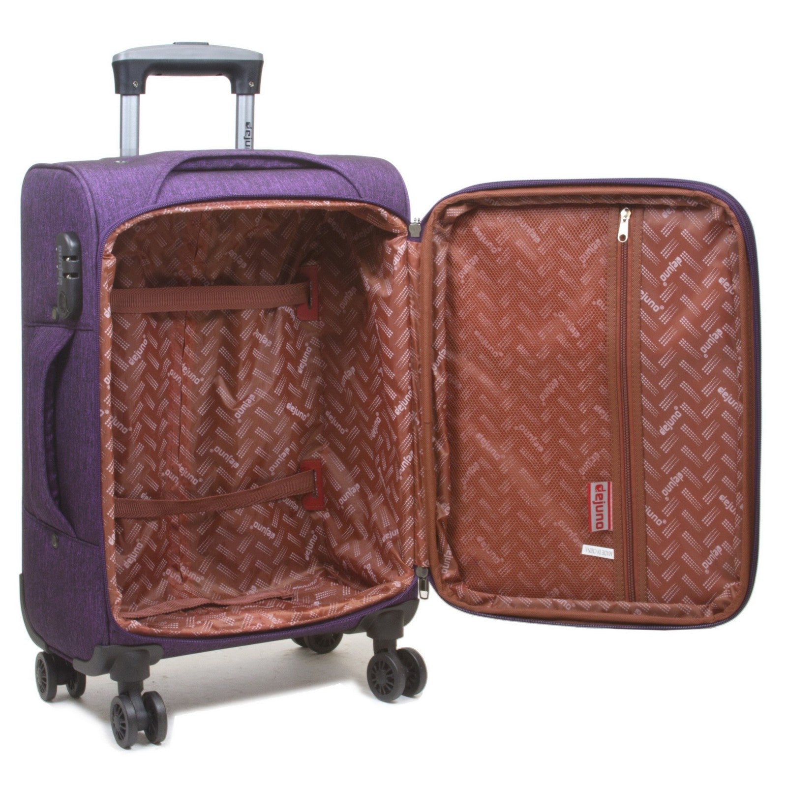 Dejuno Aurora Lightweight Denim 3-Piece Spinner Luggage Set