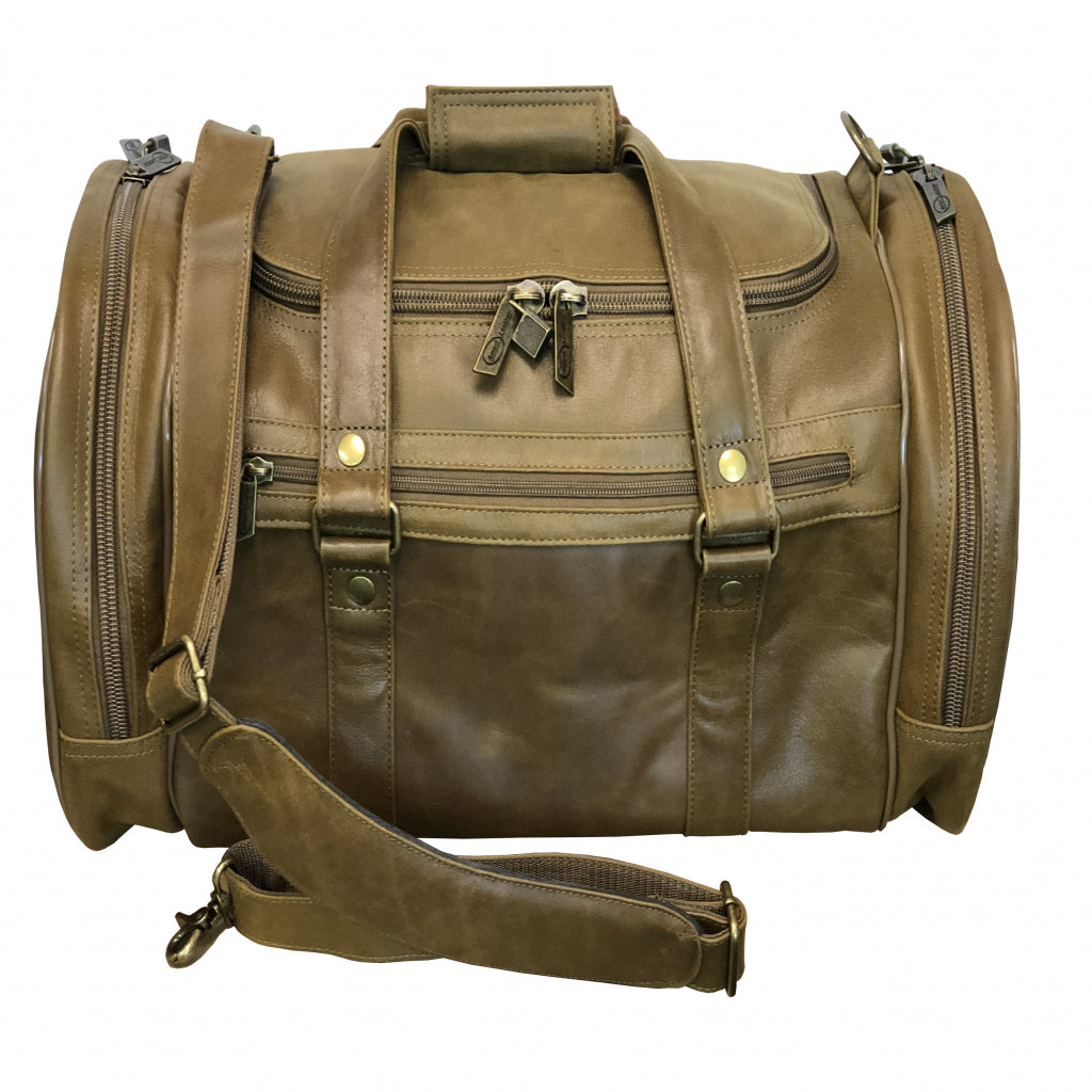 Amerileather Leather Jumbo Duffel, Camouflage Brown, 22