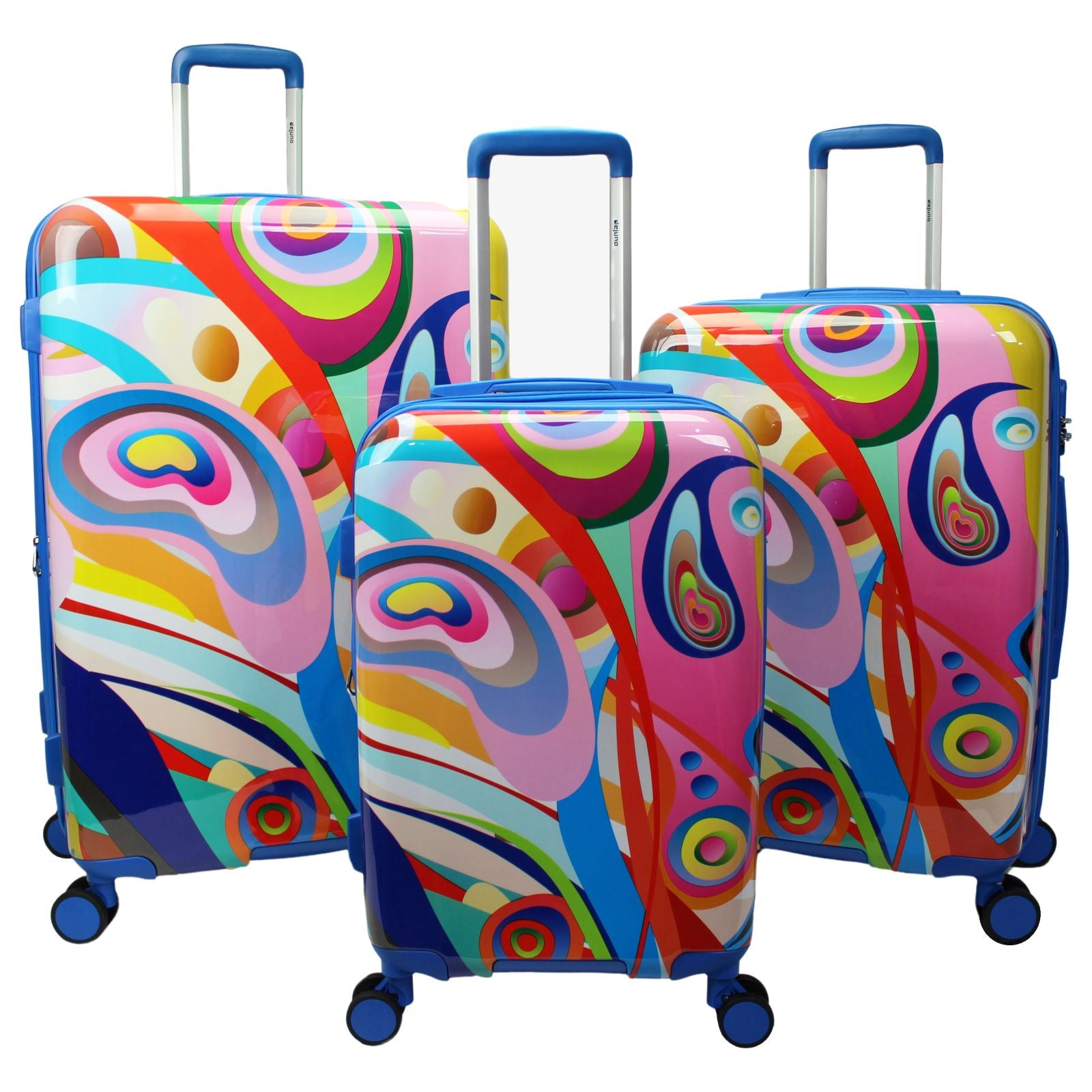 World Traveler Dejuno Art Hardside 3-Piece Expandable Spinner Luggage Set
