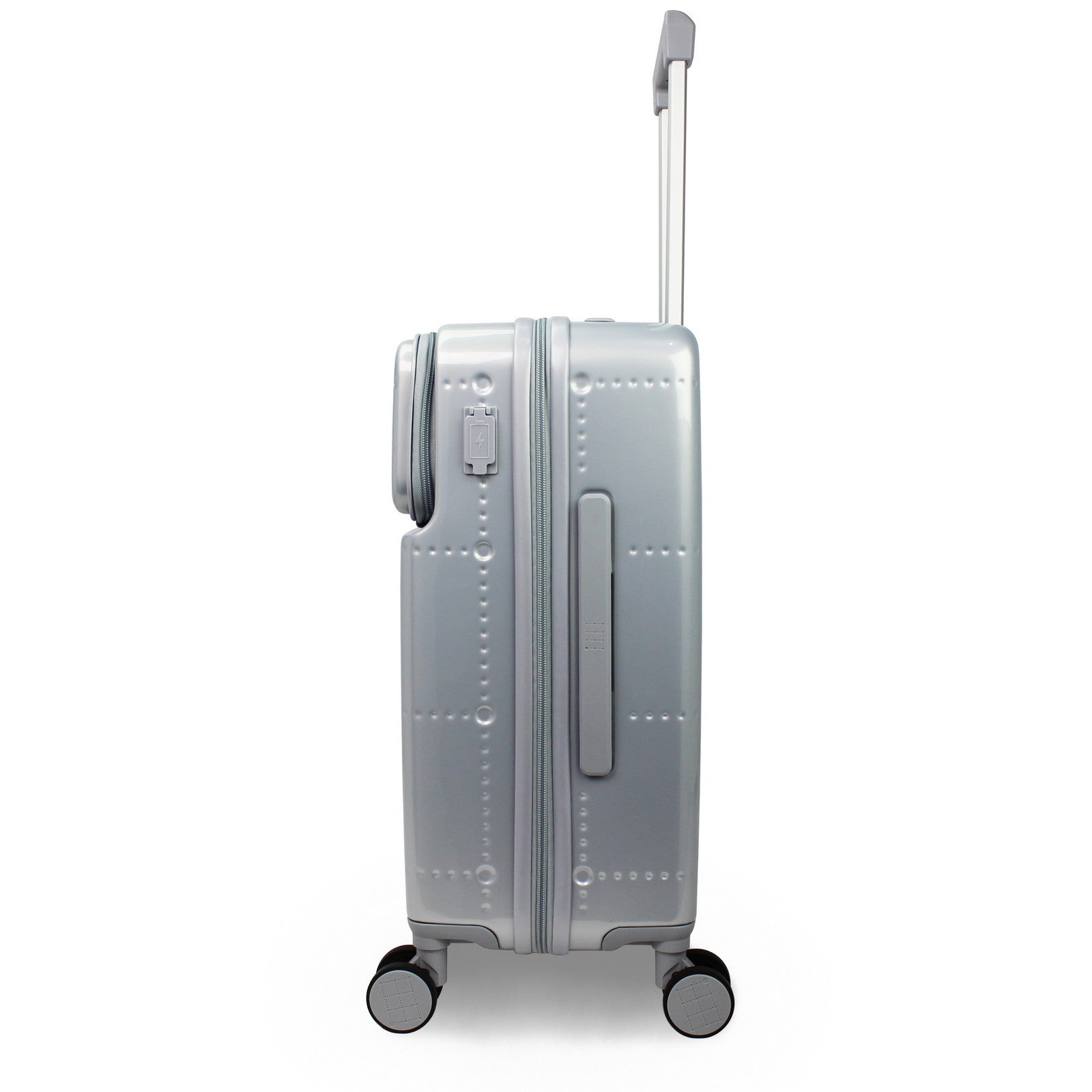 World Traveler Dejuno Avery Smart 20-Inch Carry-On Suitcase with USB & USB-C Ports