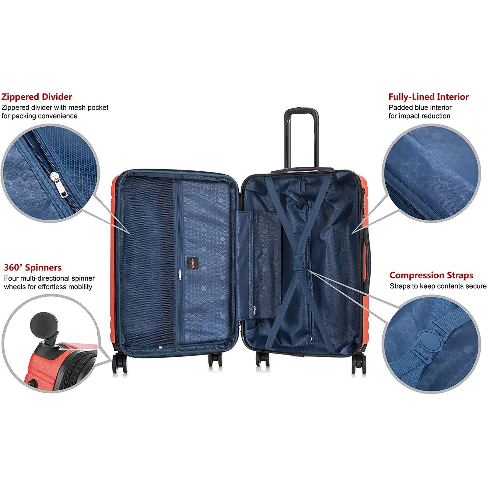 Hipack Rover New Generation Hardside 3-Piece Luggage Set