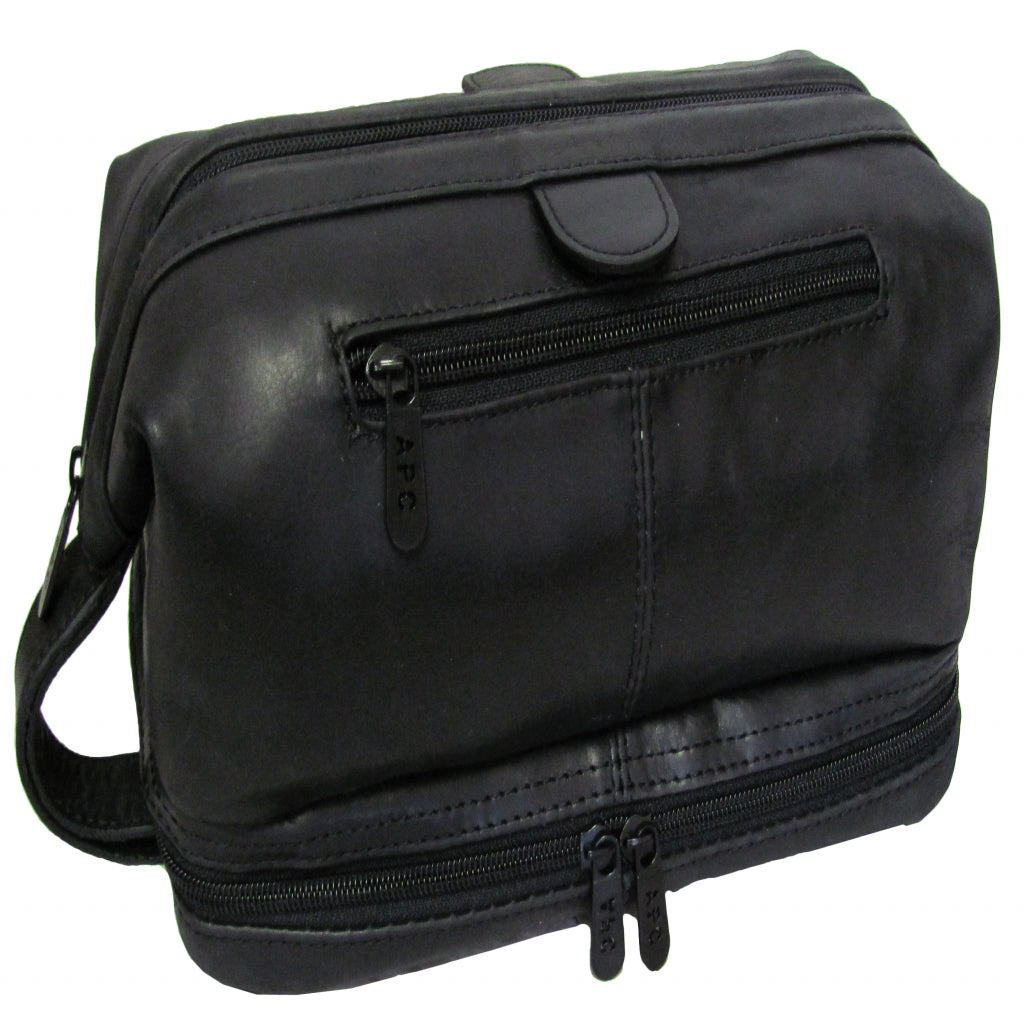 Amerileather Toiletry Bag with Bonus Accessories Black Amerileather Toiletry Bag with Bonus Accessories Black