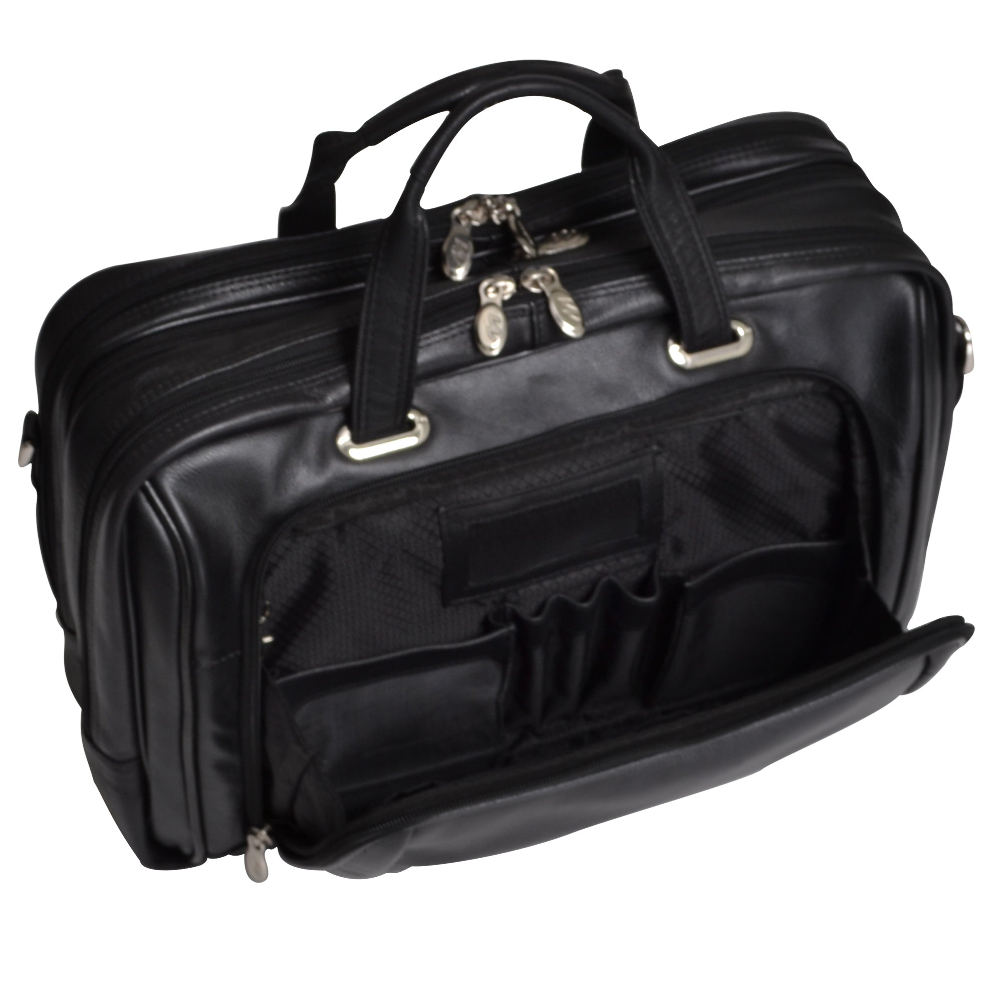 McKlein WEST LOOP 17" Leather Expandable Double Compartment Briefcase