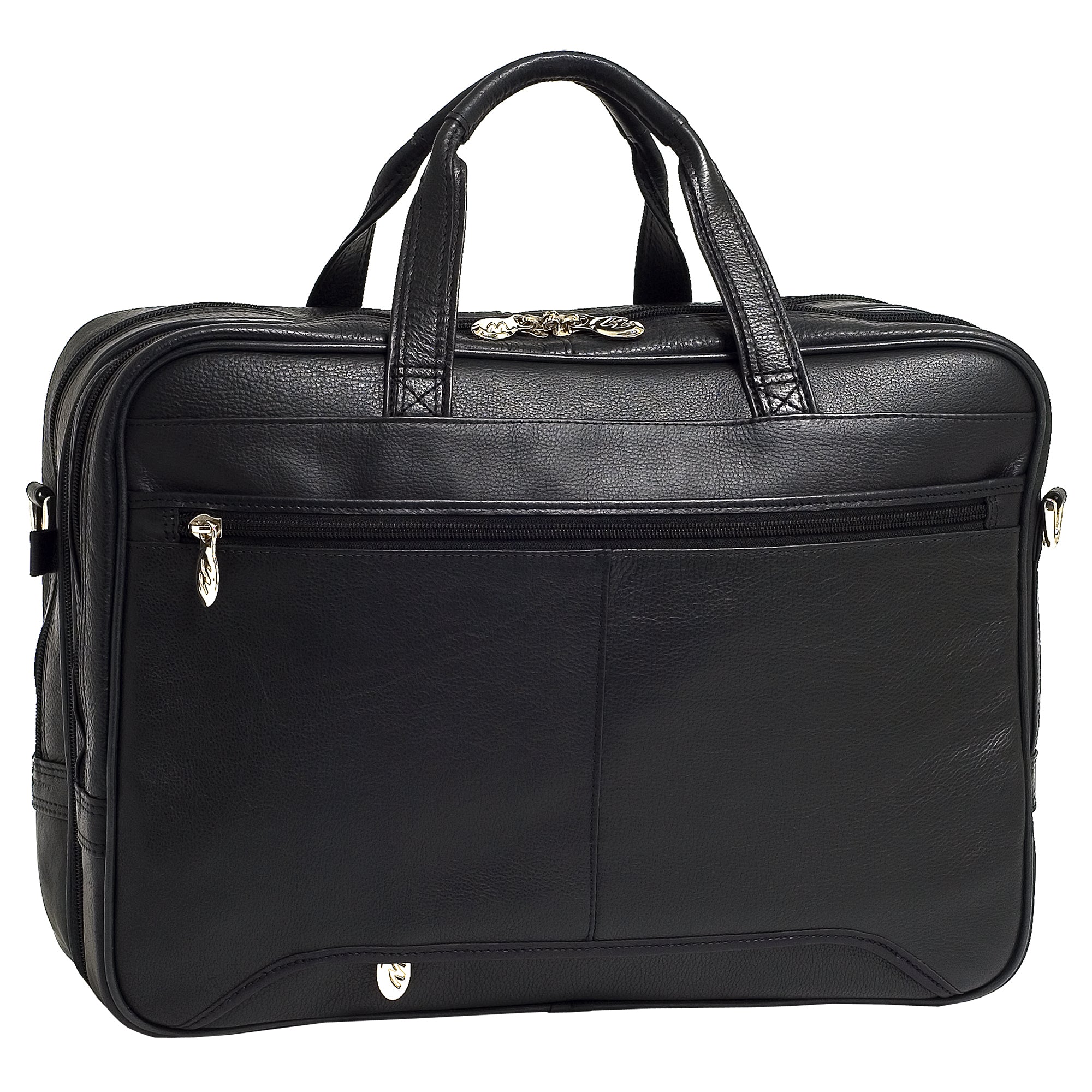 McKlein WEST LOOP 17" Leather Expandable Double Compartment Briefcase