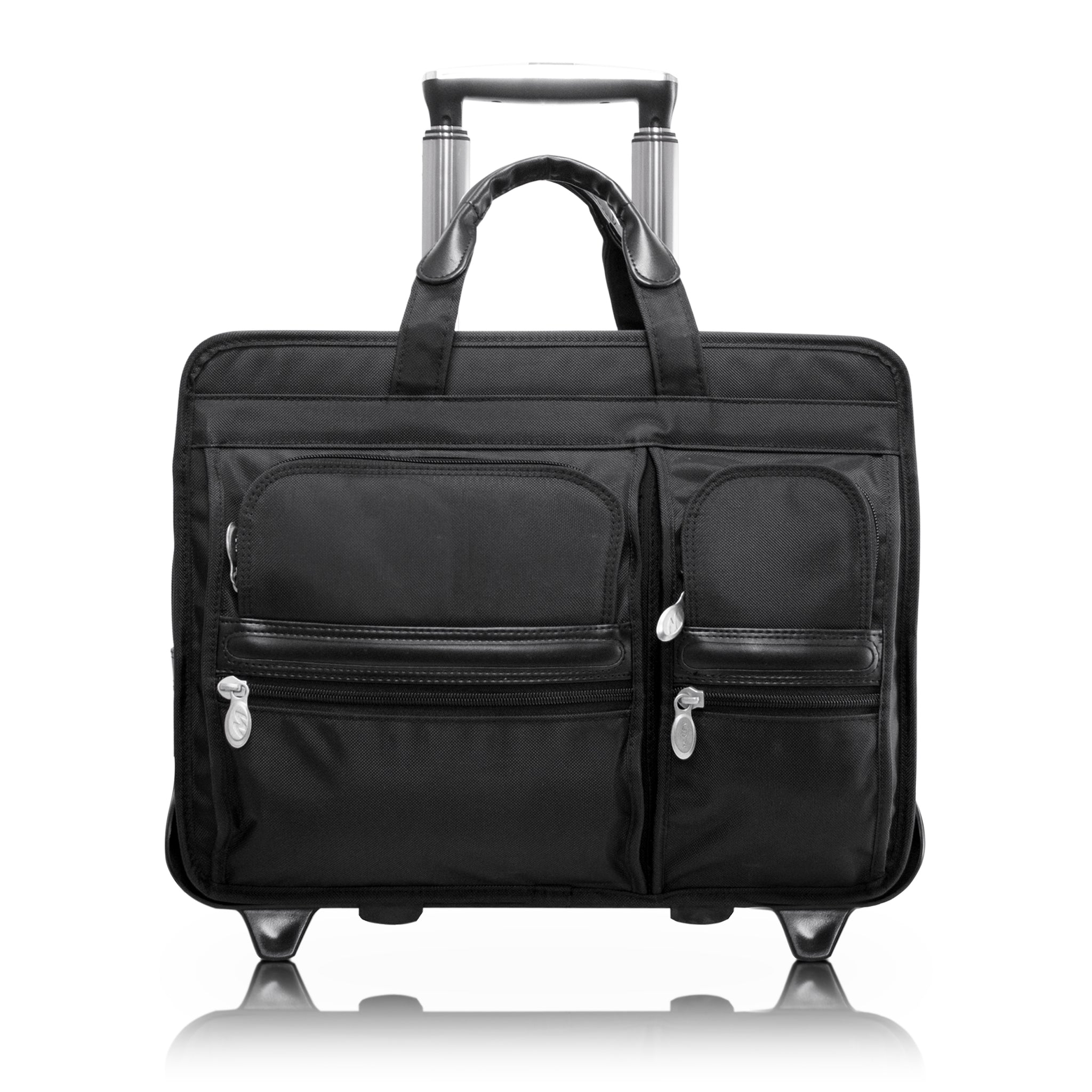 McKlein CLINTON 17" Nylon Patented Detachable -Wheeled Laptop Briefcase