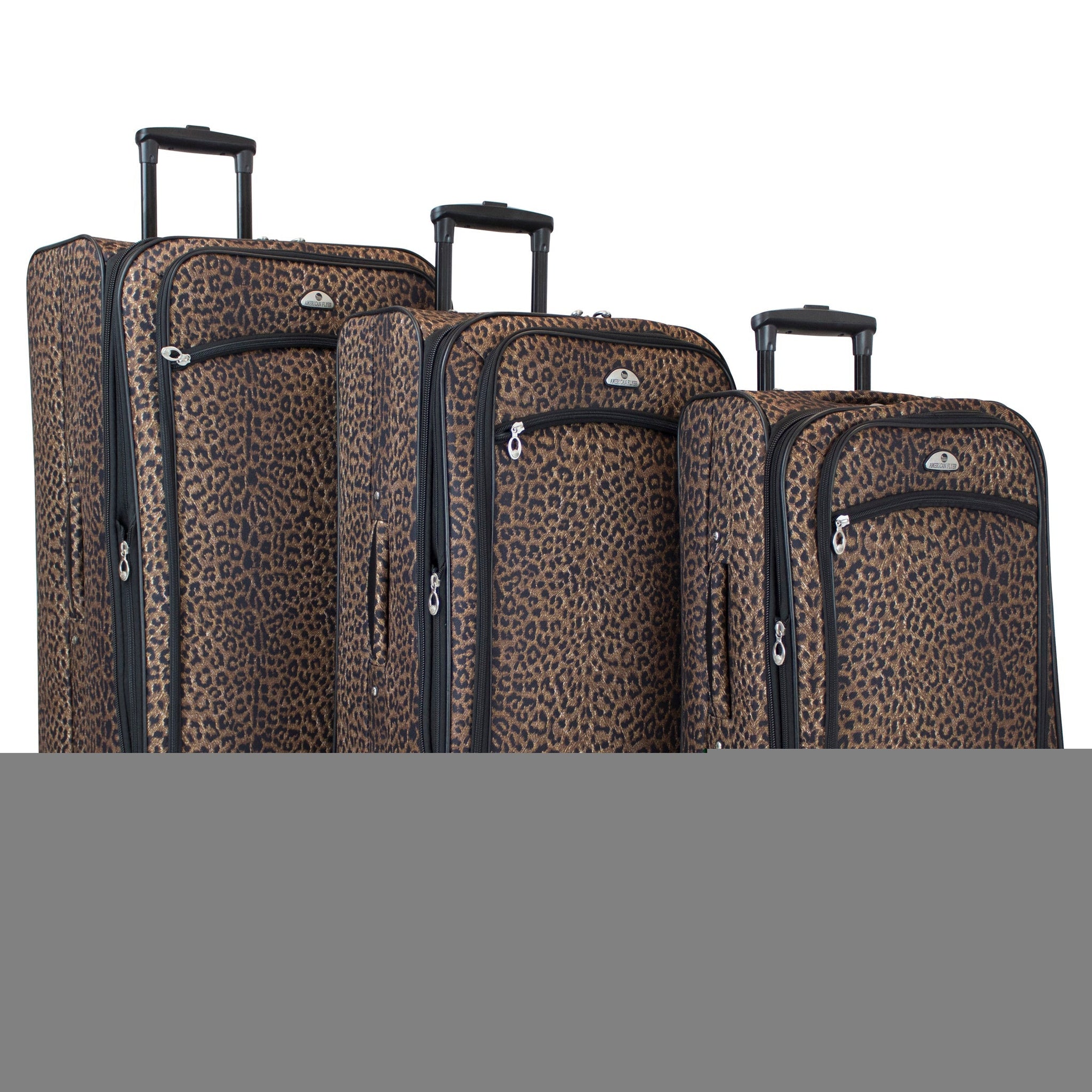American Flyer Animal Print 5-Piece Spinner Luggage Set