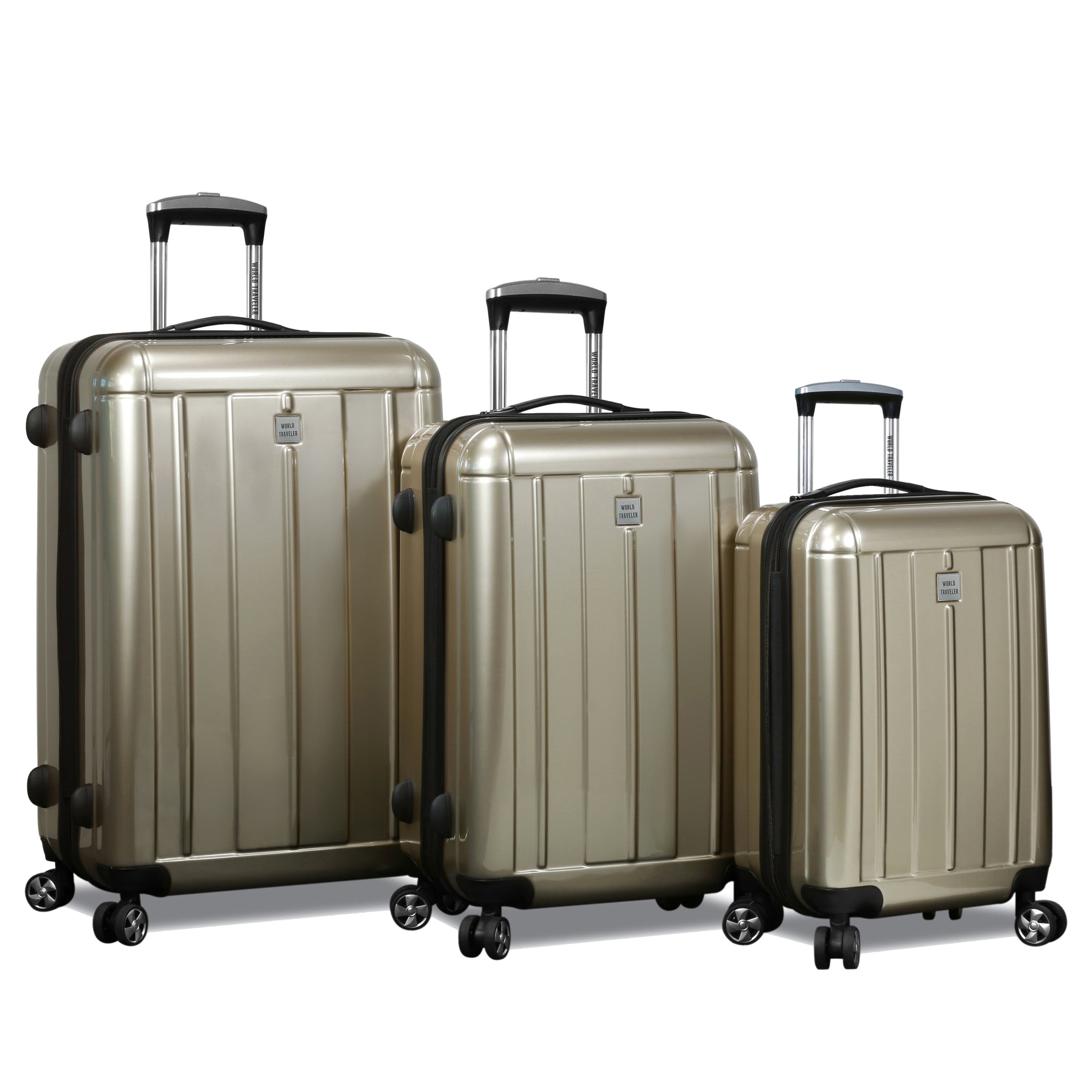 World Traveler Contour Hardside 3-Piece Spinner Luggage Set