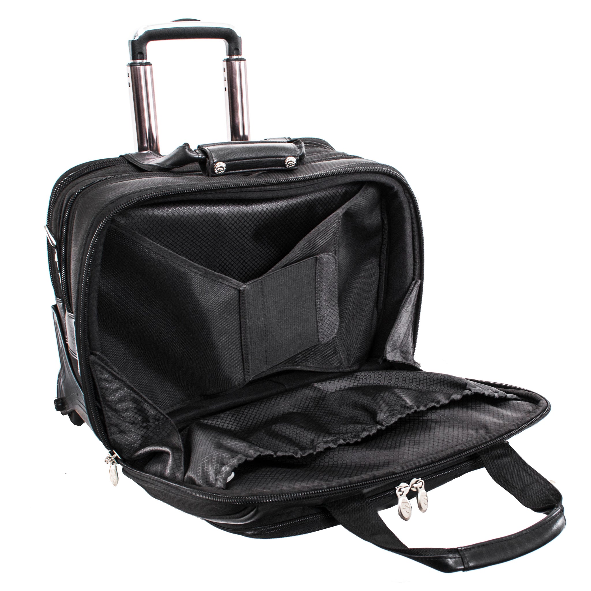 McKlein CHICAGO 17" Nylon Patented Detachable -Wheeled Laptop Overnight with Removable Briefcase