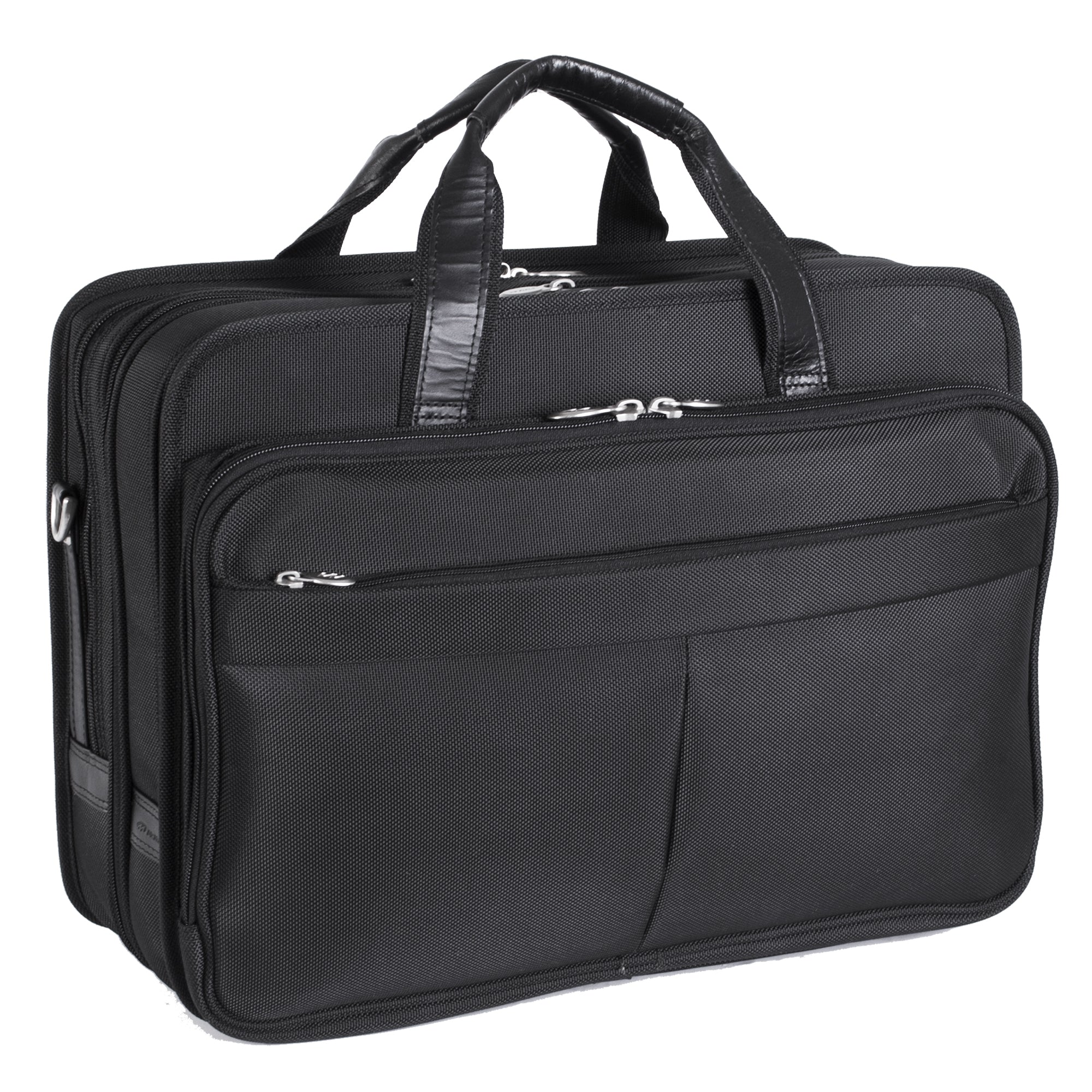 McKlein WALTON 17" Nylon Expandable Double Compartment Laptop Briefcase w/ Removable Sleeve