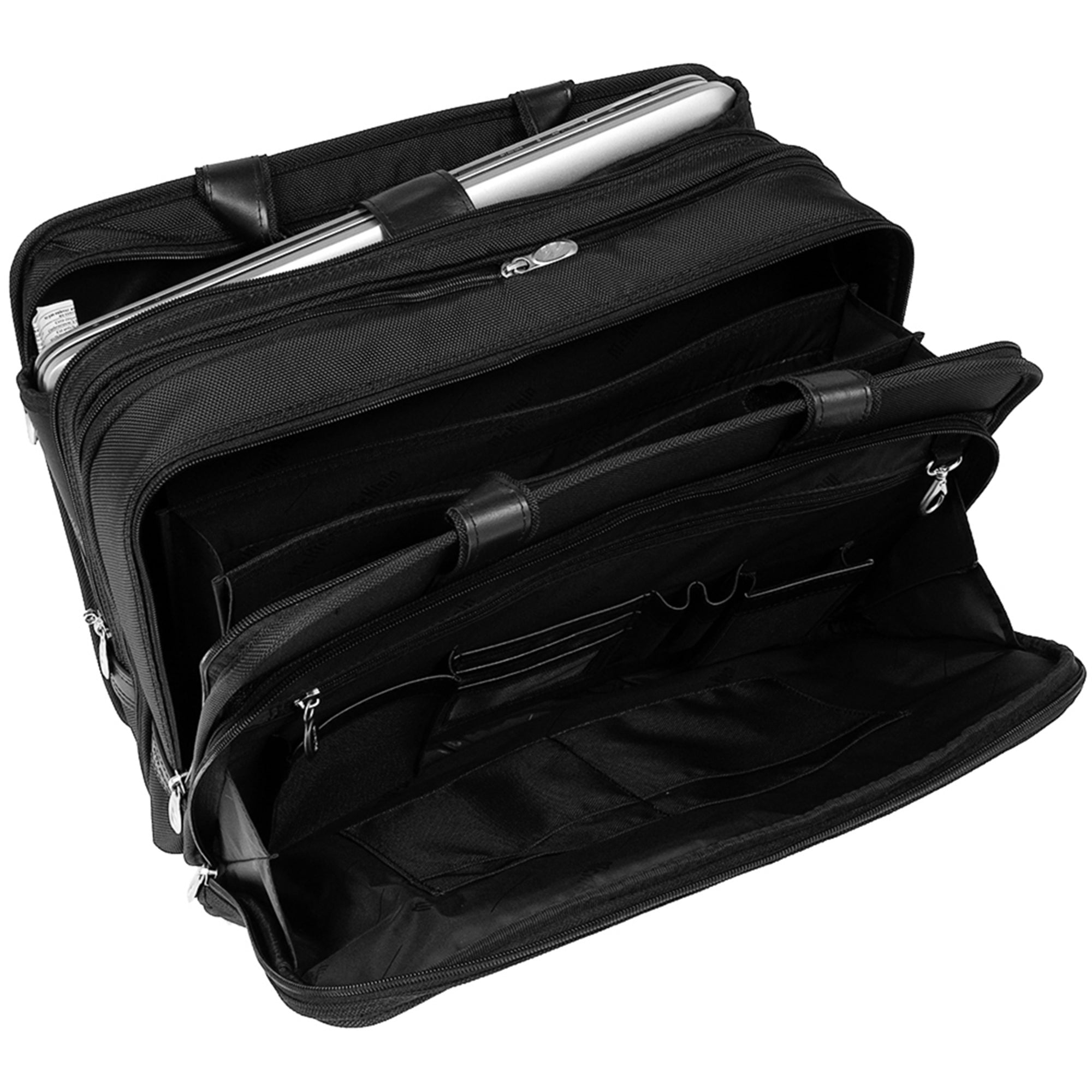 McKlein WALTON 17" Nylon Expandable Double Compartment Laptop Briefcase w/ Removable Sleeve