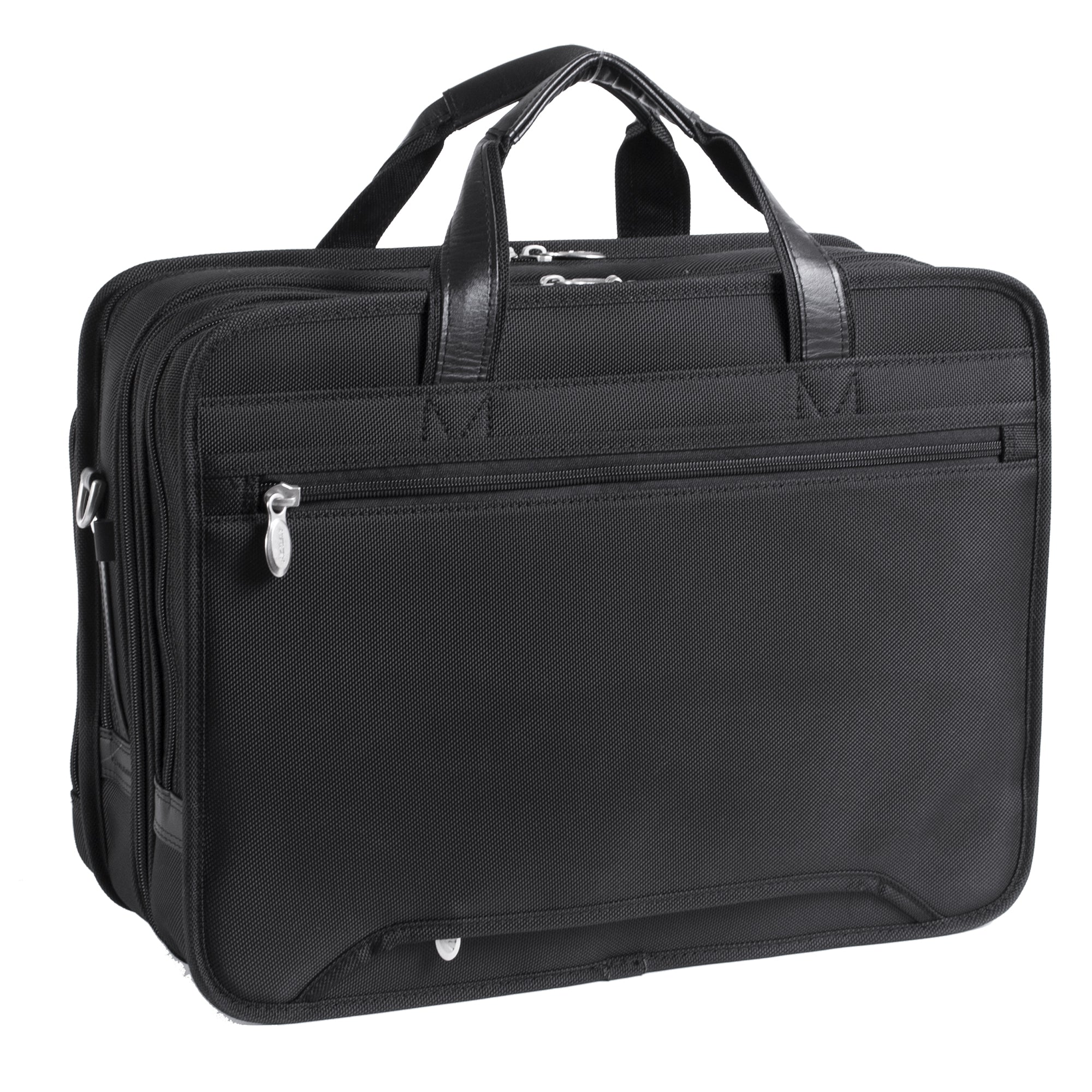 McKlein WALTON 17" Nylon Expandable Double Compartment Laptop Briefcase w/ Removable Sleeve