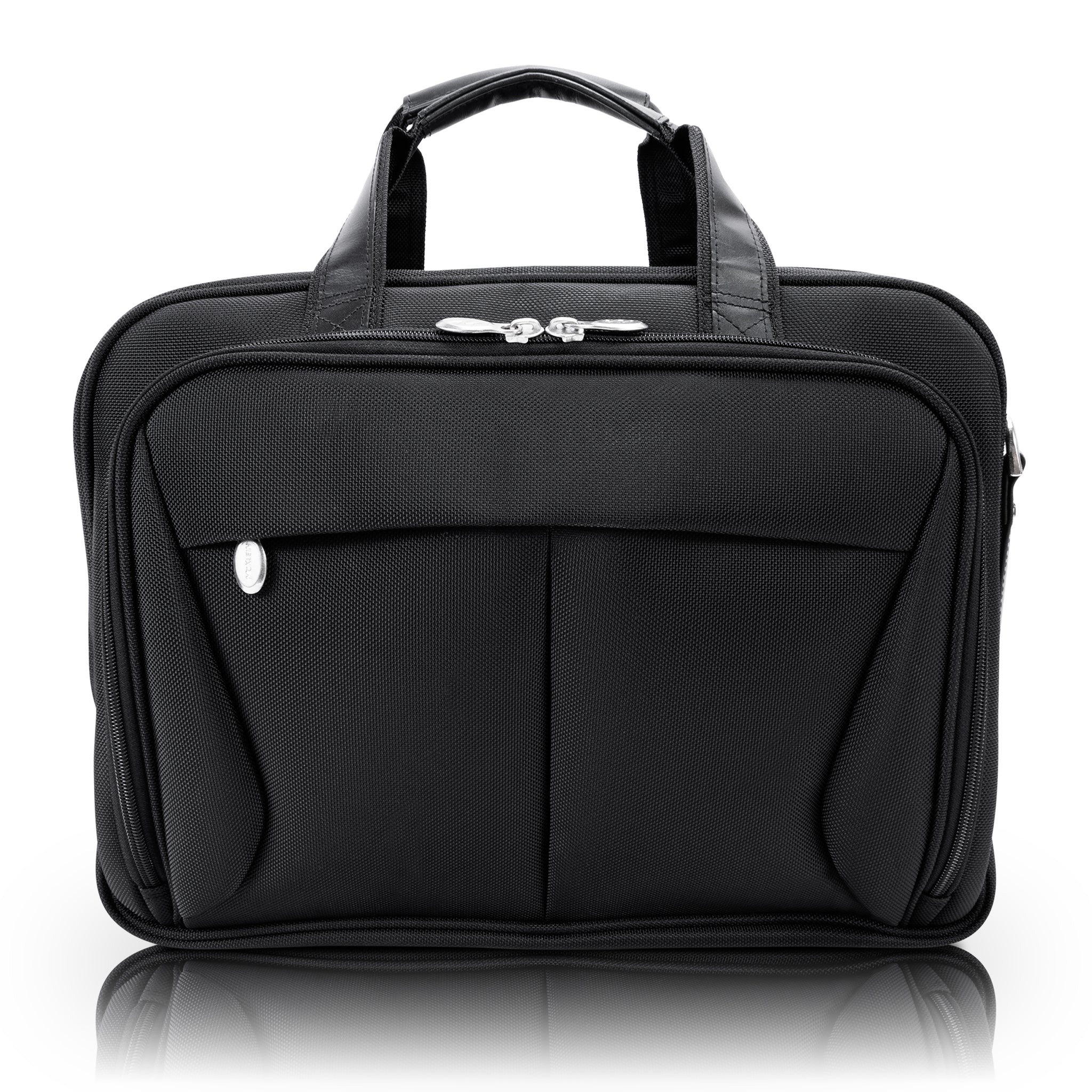 McKlein PEARSON 17" Nylon Expandable Double Compartment Laptop Briefcase