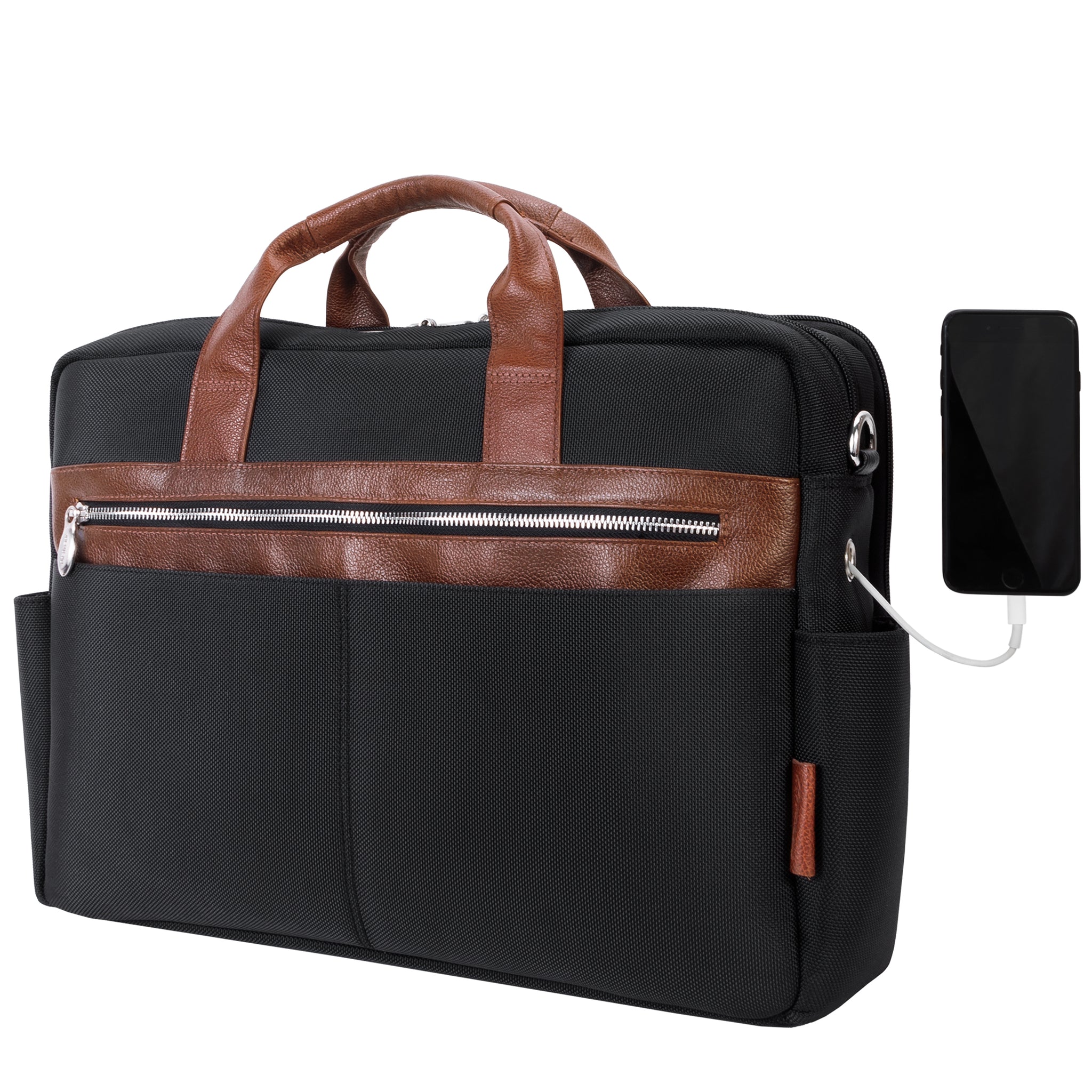 McKlein SOUTHPORT 17" Nylon Dual-Compartment Laptop & Tablet Briefcase