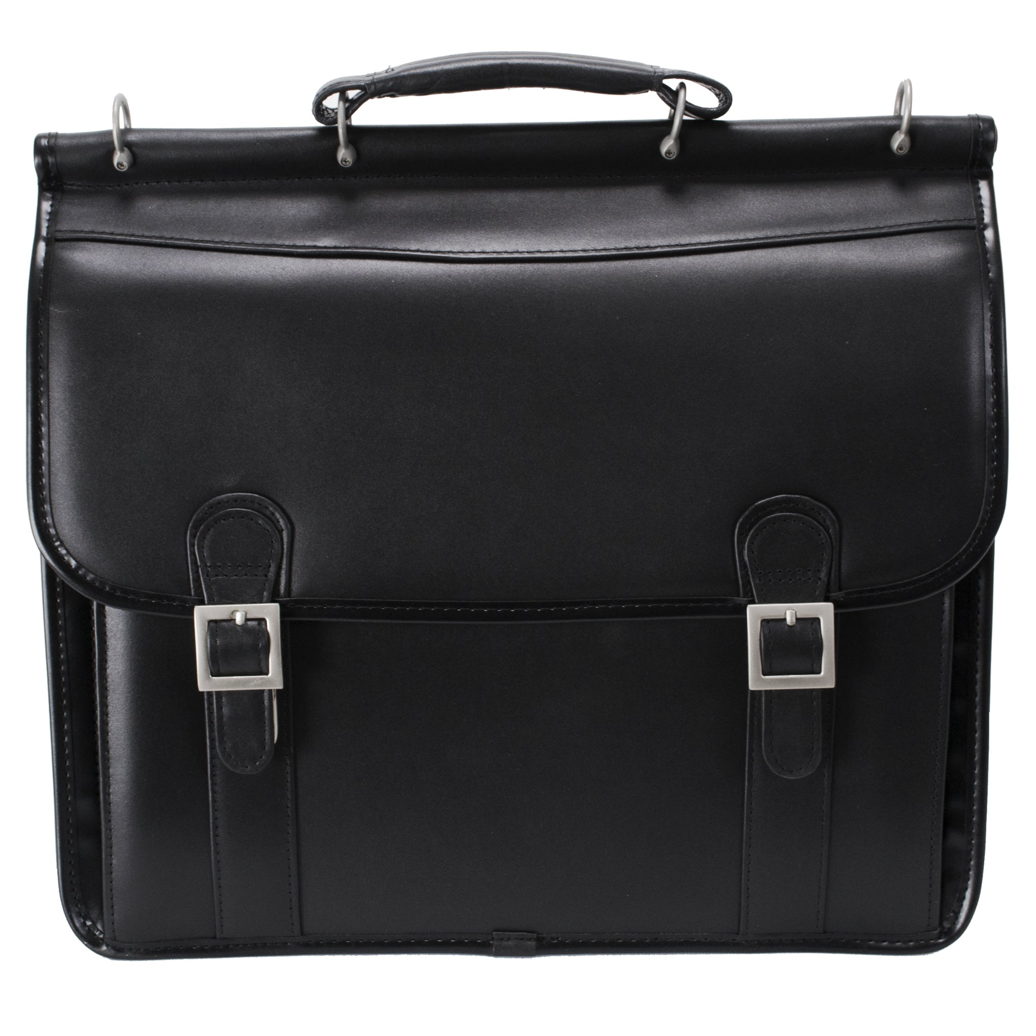 McKlein HALSTED 15" Leather Double Compartment Laptop Briefcase