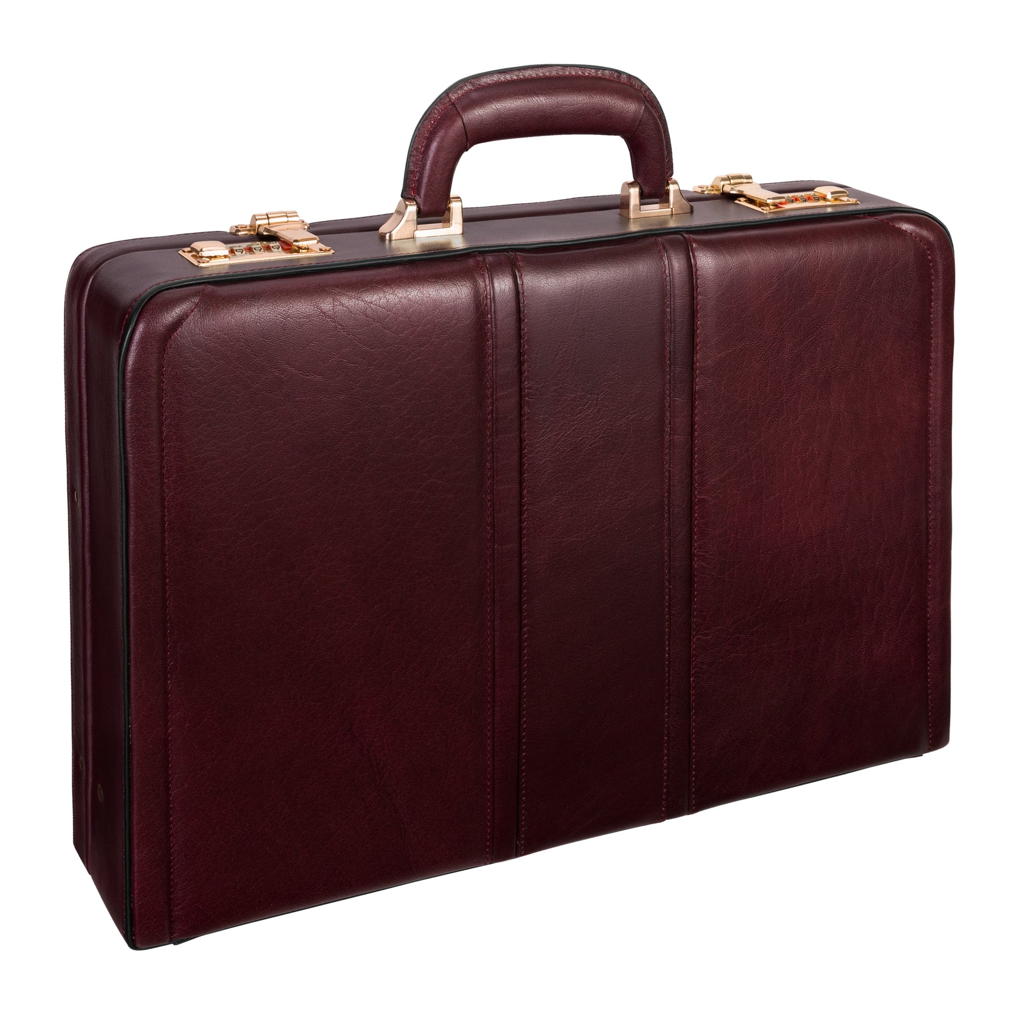 McKlein DALEY Leather 3.5" Attaché Briefcase