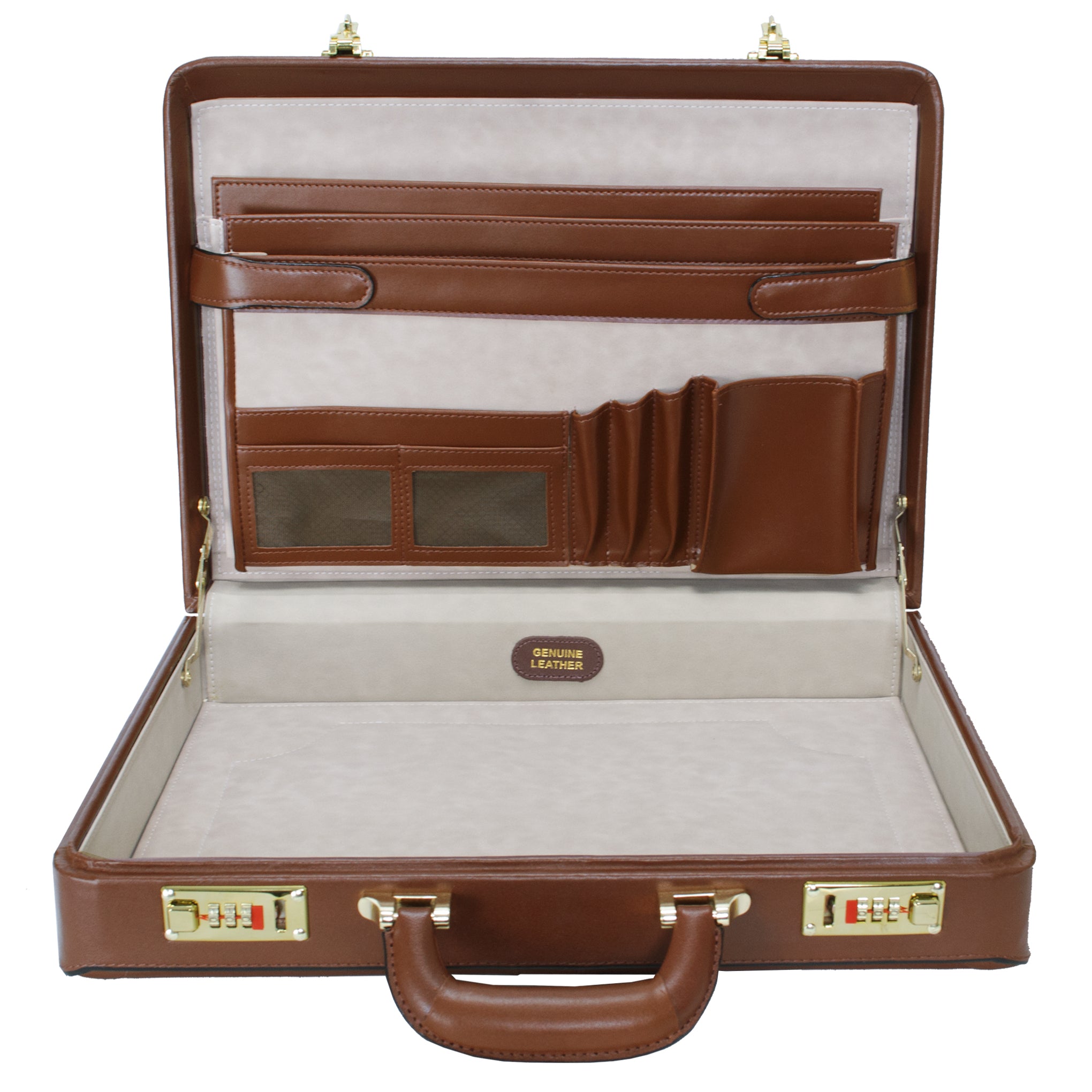 McKlein LAWSON Leather 3.5" Attaché Briefcase