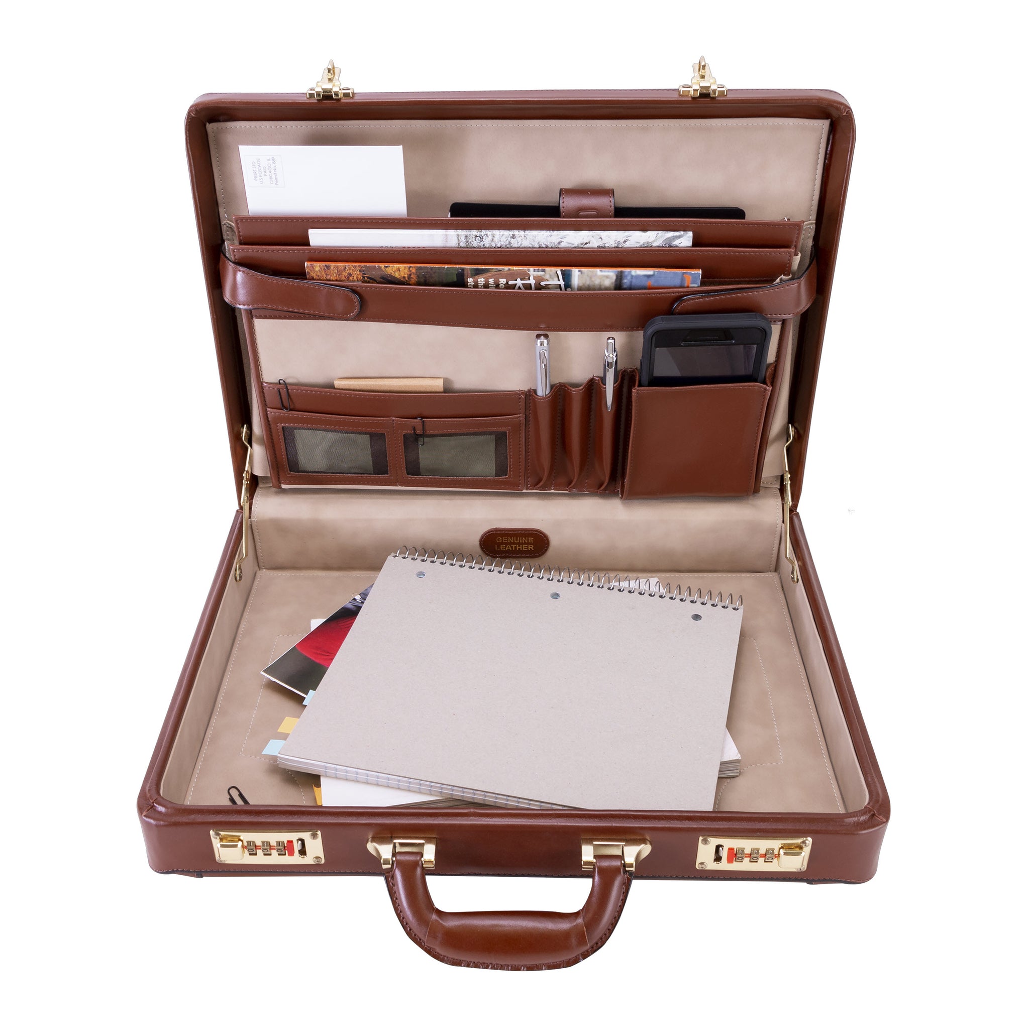 McKlein LAWSON Leather 3.5" Attaché Briefcase