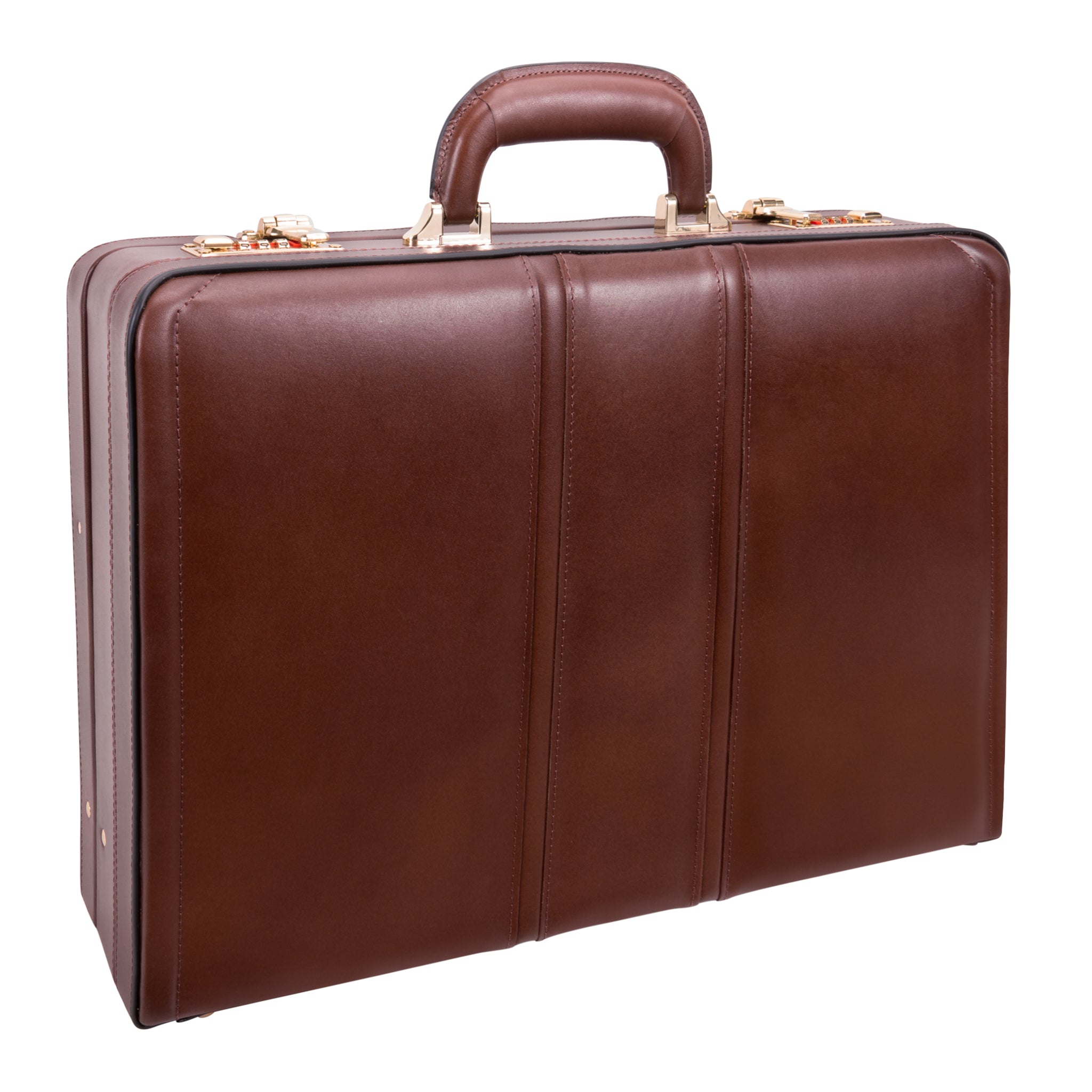 McKlein COUGHLIN Leather 4.5" Expandable Attaché Briefcase