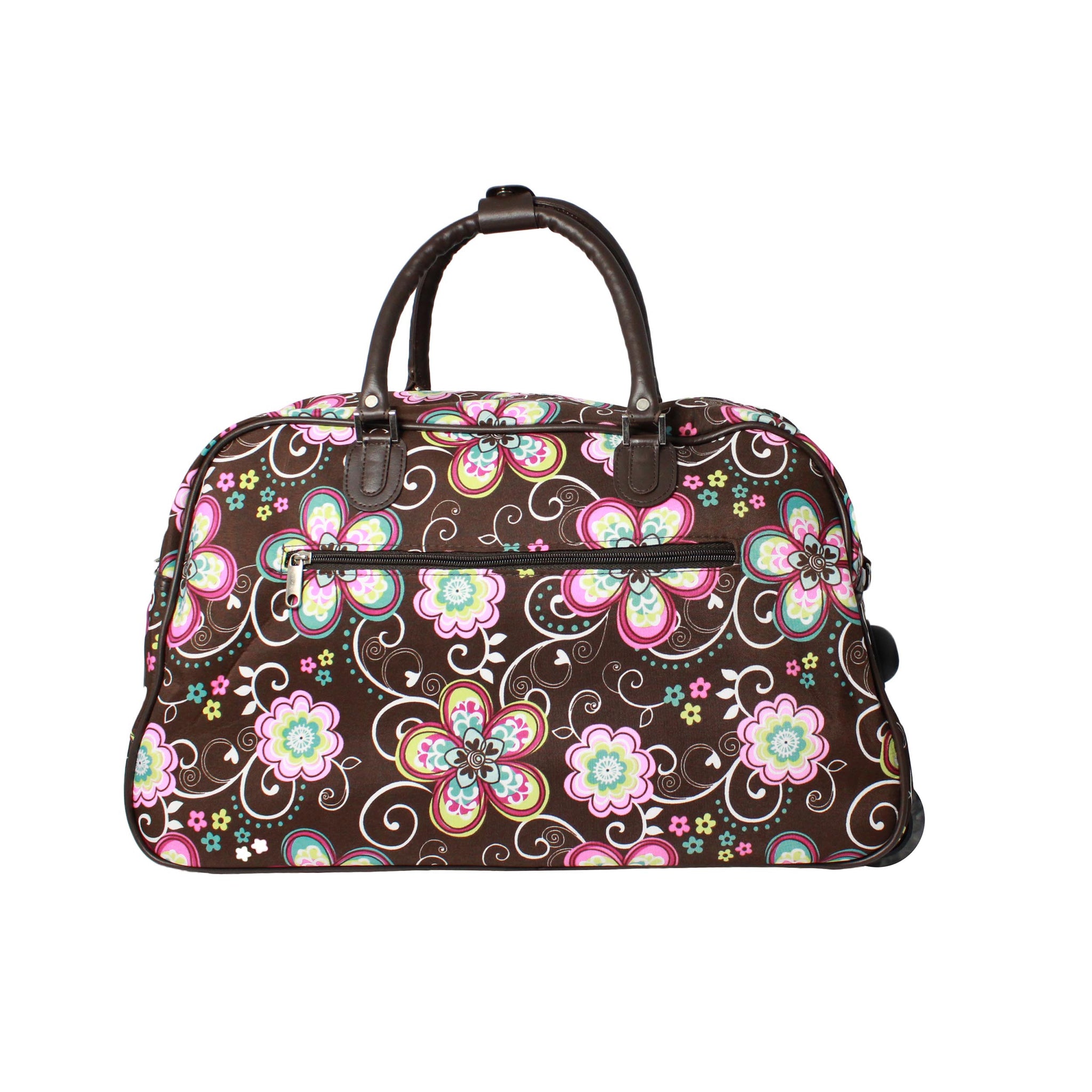 CalBags Floral 21" Rolling Carry-On Duffel Bags