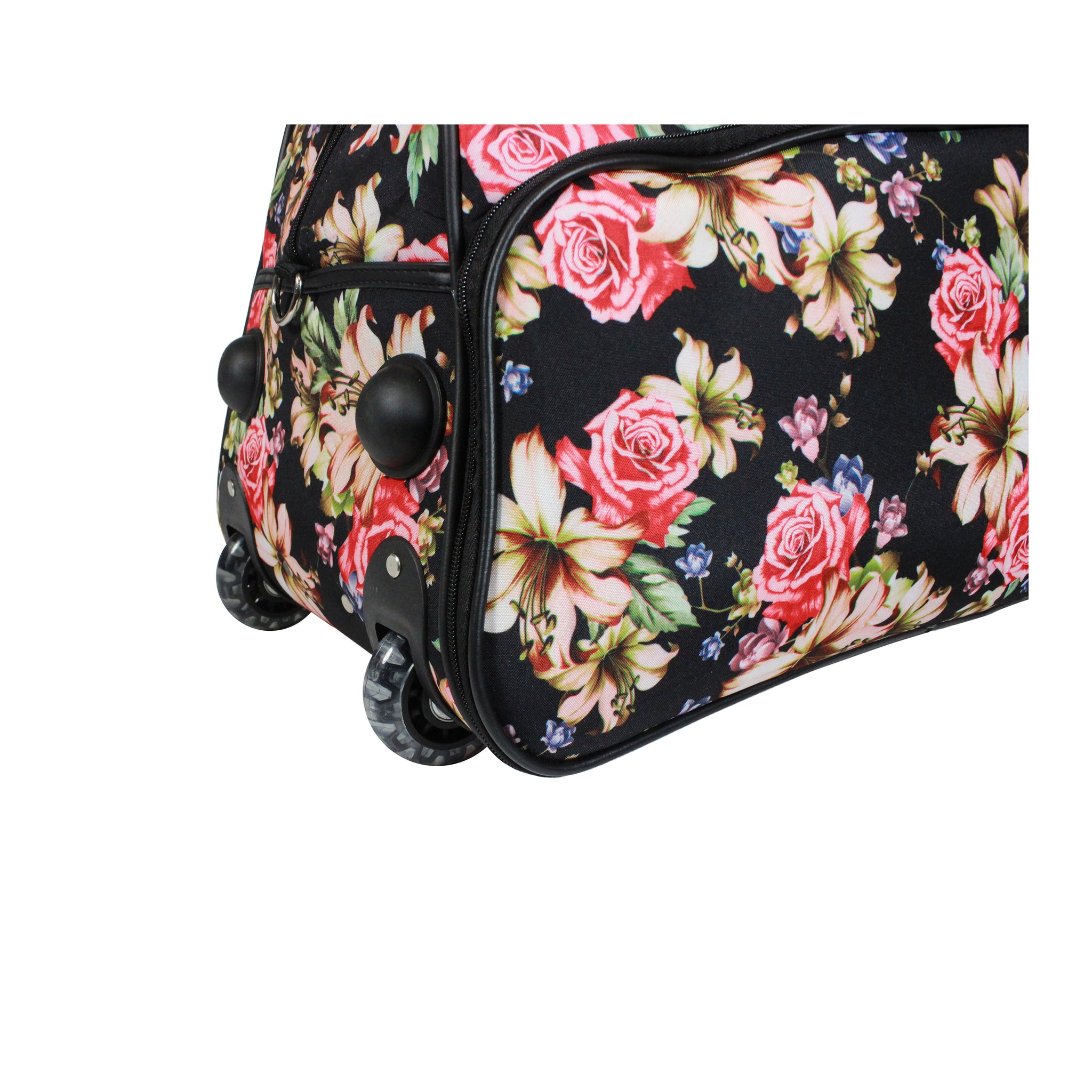 CalBags Floral 21" Rolling Carry-On Duffel Bags