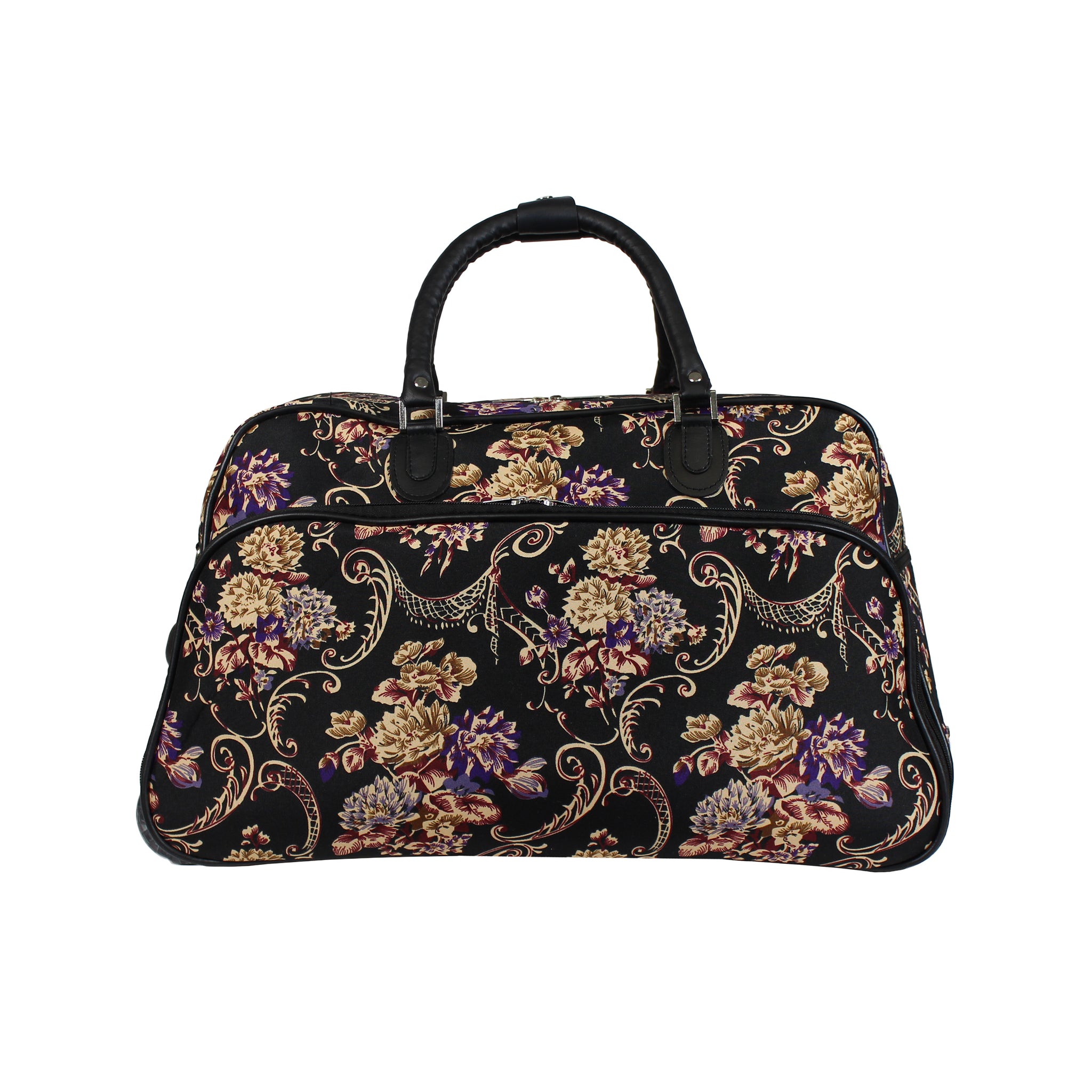 CalBags Floral 21" Rolling Carry-On Duffel Bags