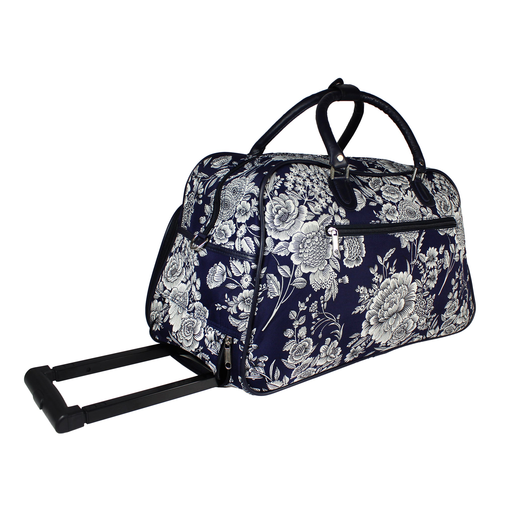 CalBags Floral 21" Rolling Carry-On Duffel Bags