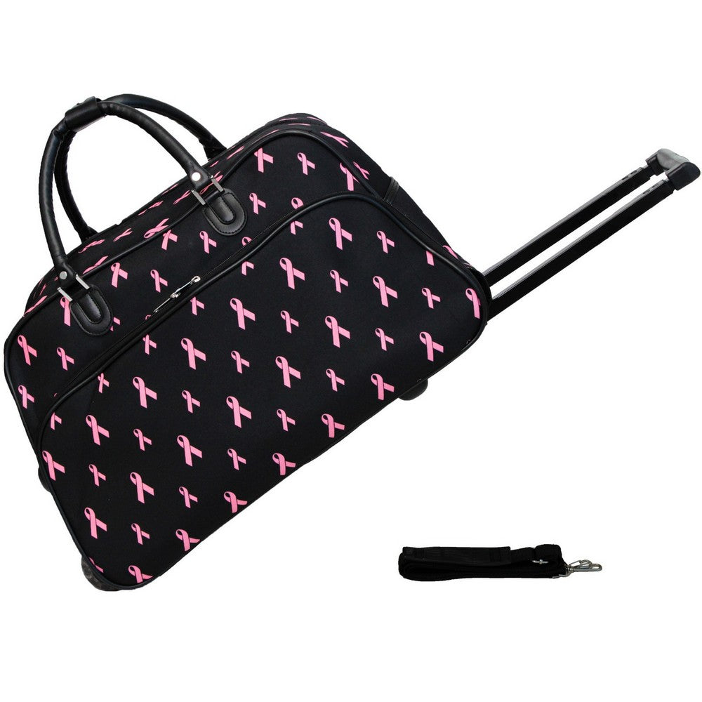 Pink rolling duffle online bag