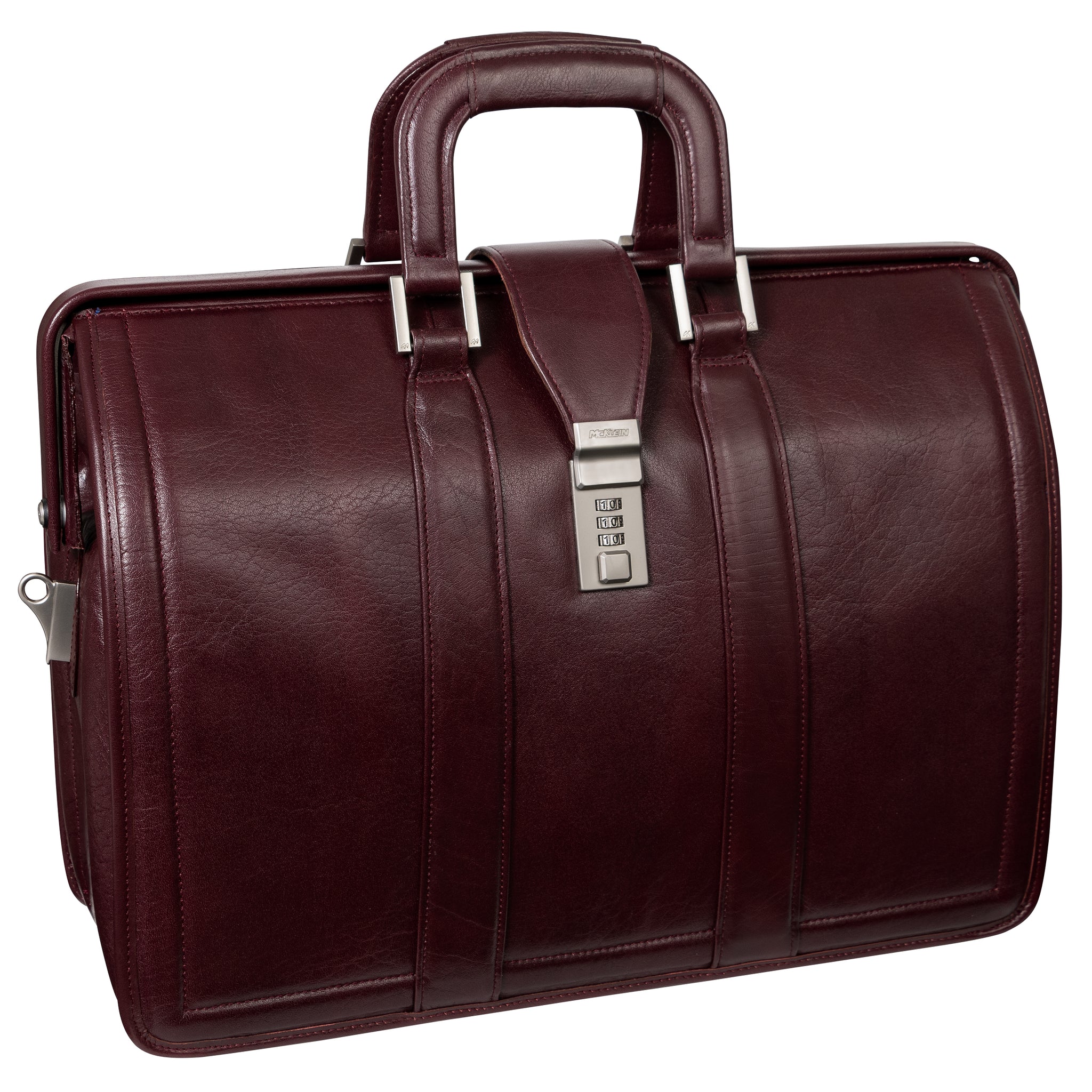 McKlein MORGAN 17" Leather Litigator Laptop Briefcase