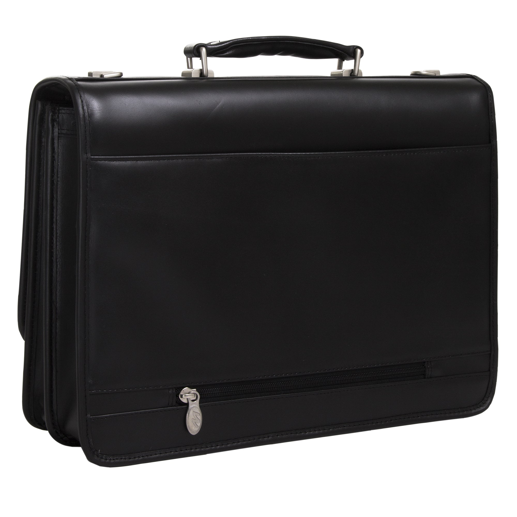 McKlein LEXINGTON 15" Leather Flapover Double Compartment Briefcase