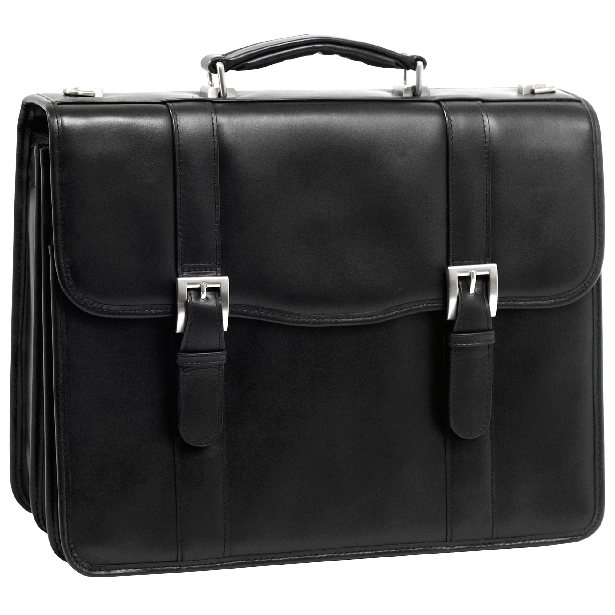 McKlein FLOURNOY 15" Leather Double Compartment Laptop Briefcase