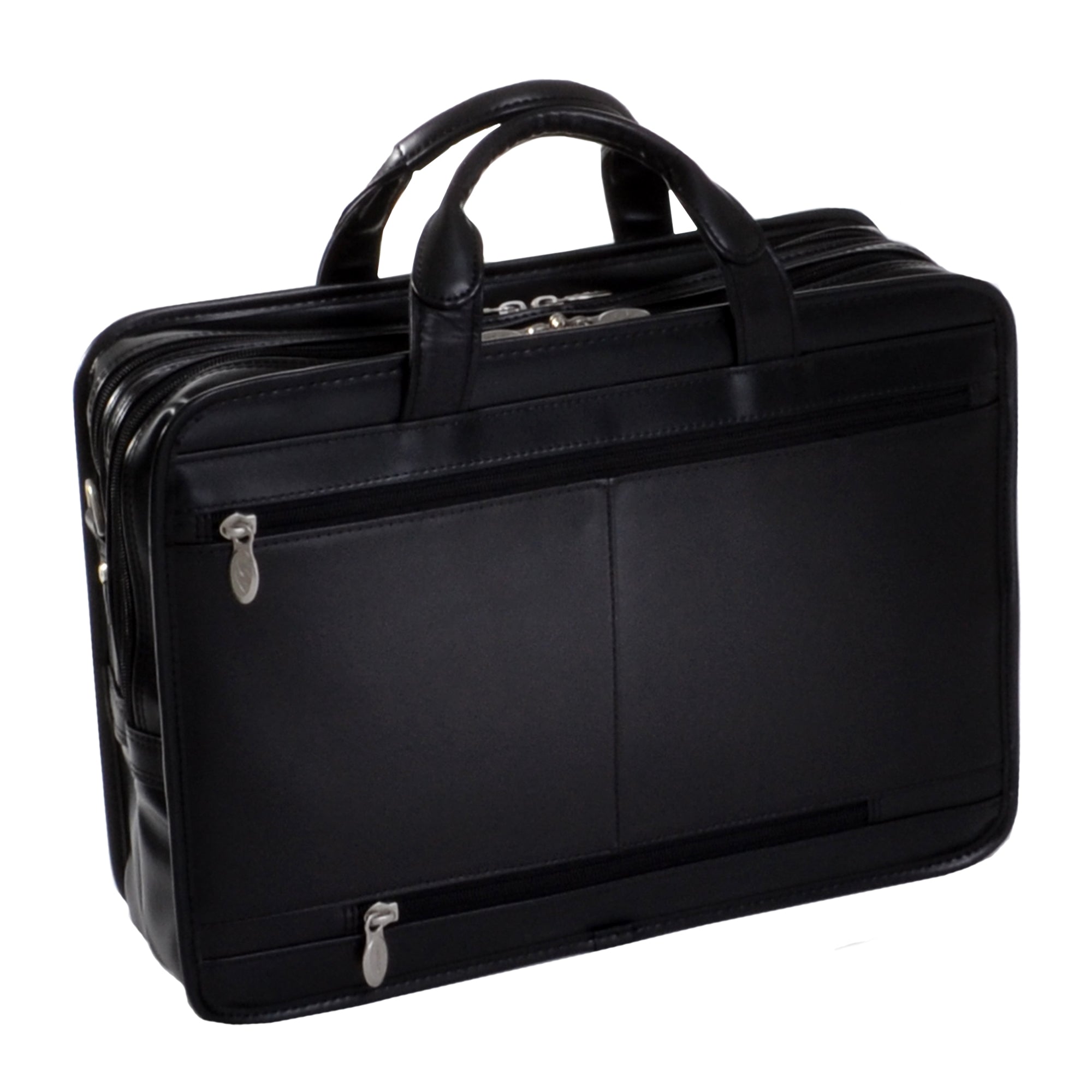 McKlein HUBBARD 15" Leather Double Compartment Laptop Briefcase