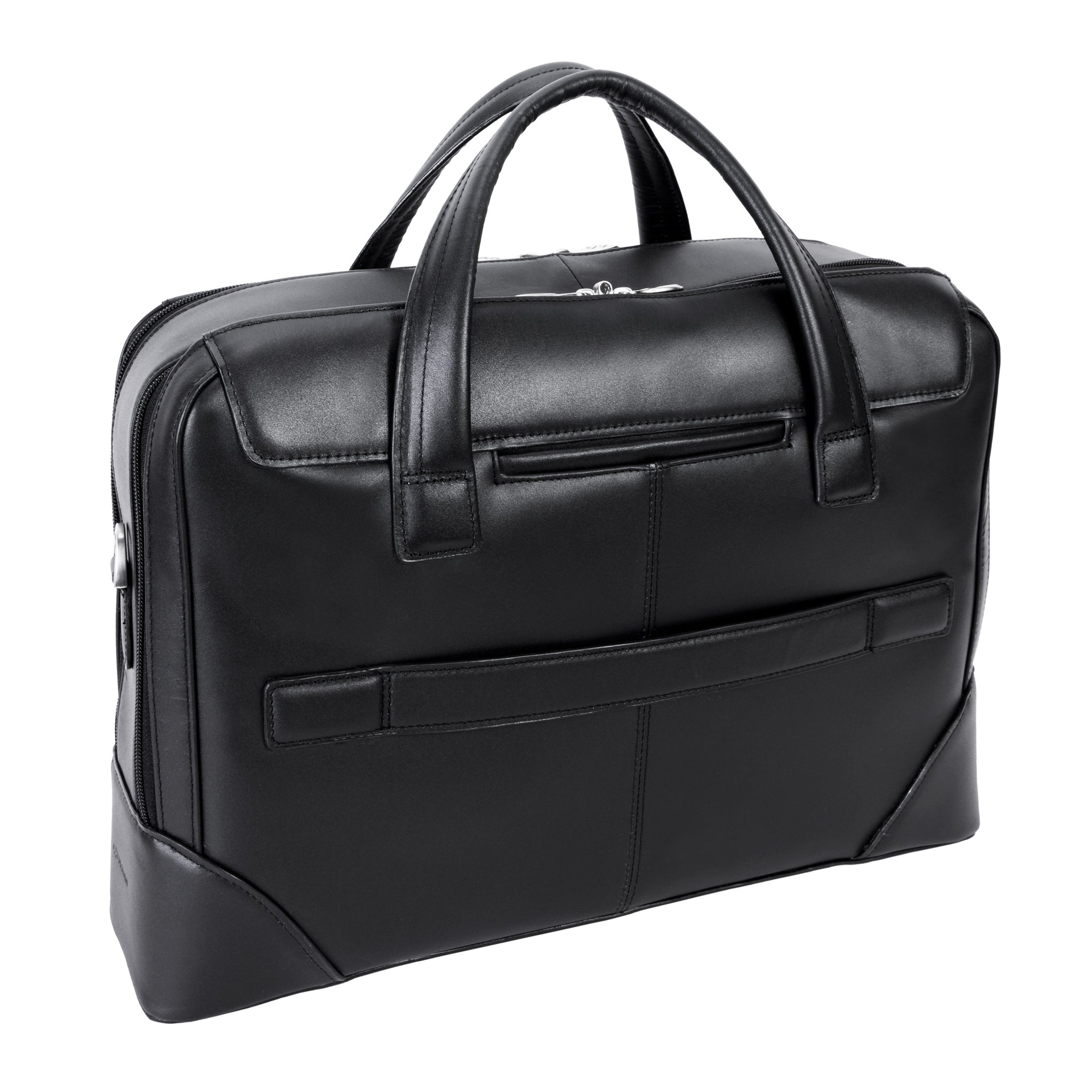 McKlein HARPSWELL 17" Leather Dual Compartment Laptop Briefcase