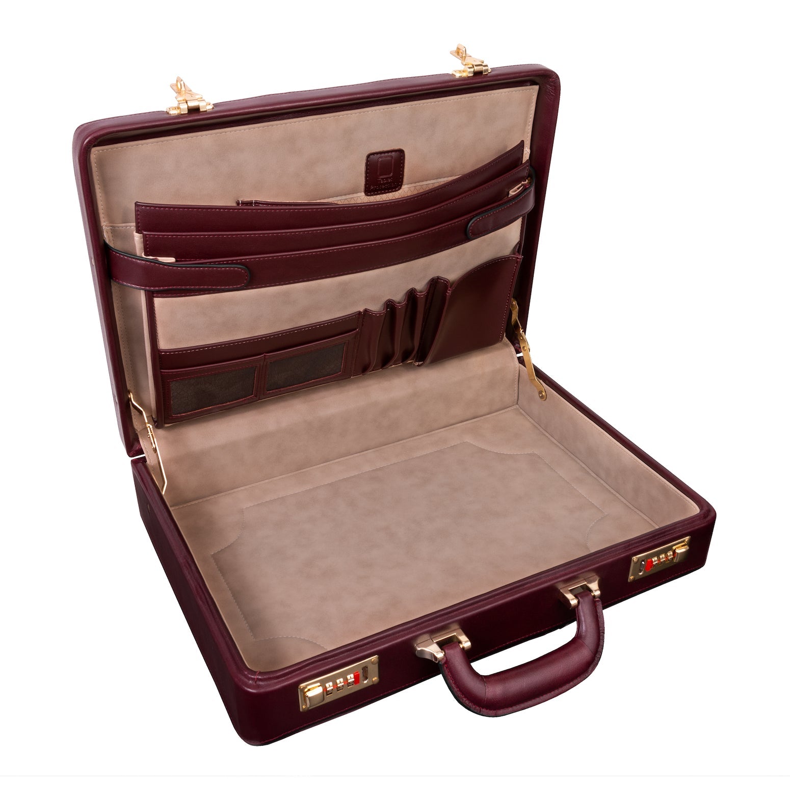 McKlein REAGAN Leather 3.5" Attaché Briefcase