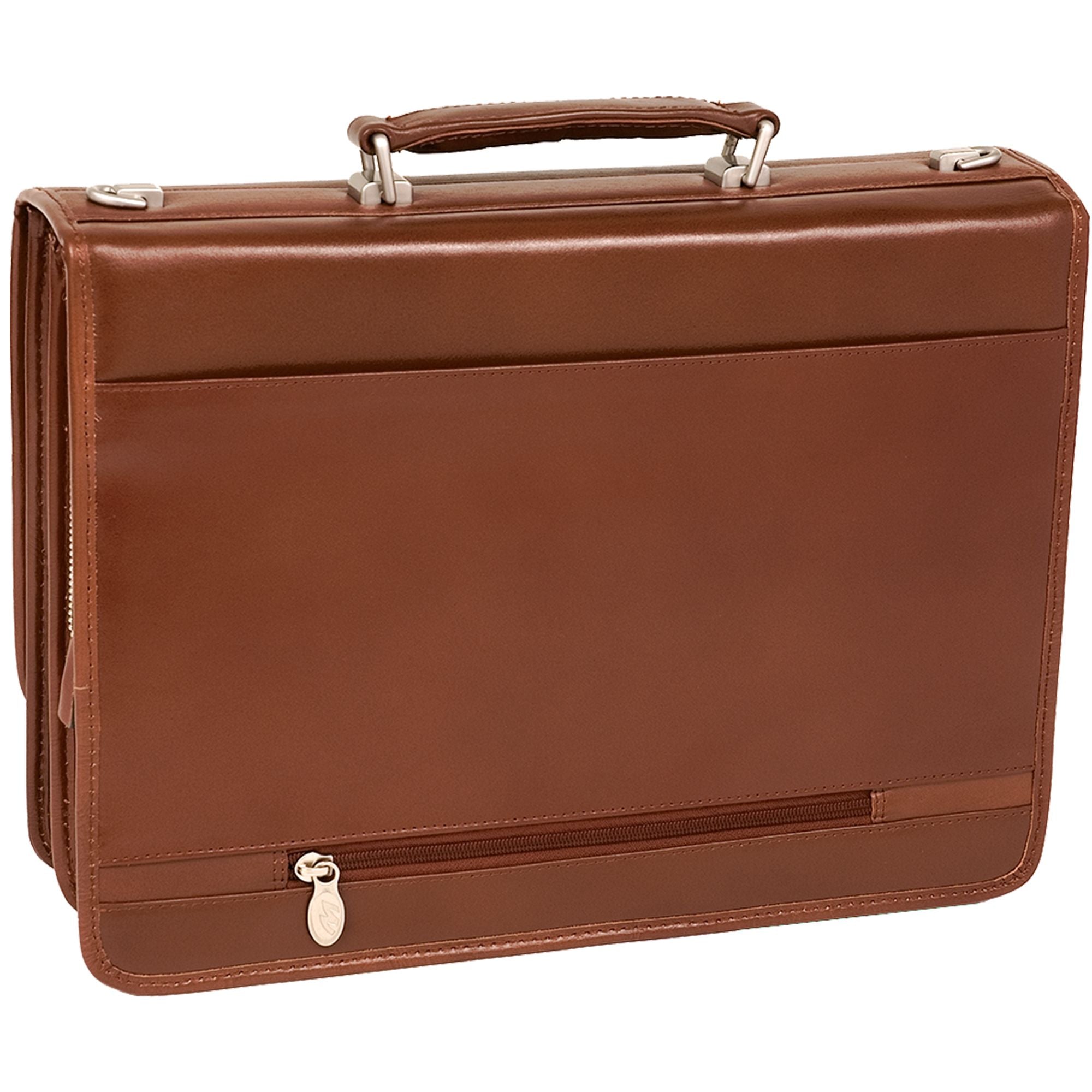 McKlein LEXINGTON 15" Leather Flapover Double Compartment Briefcase