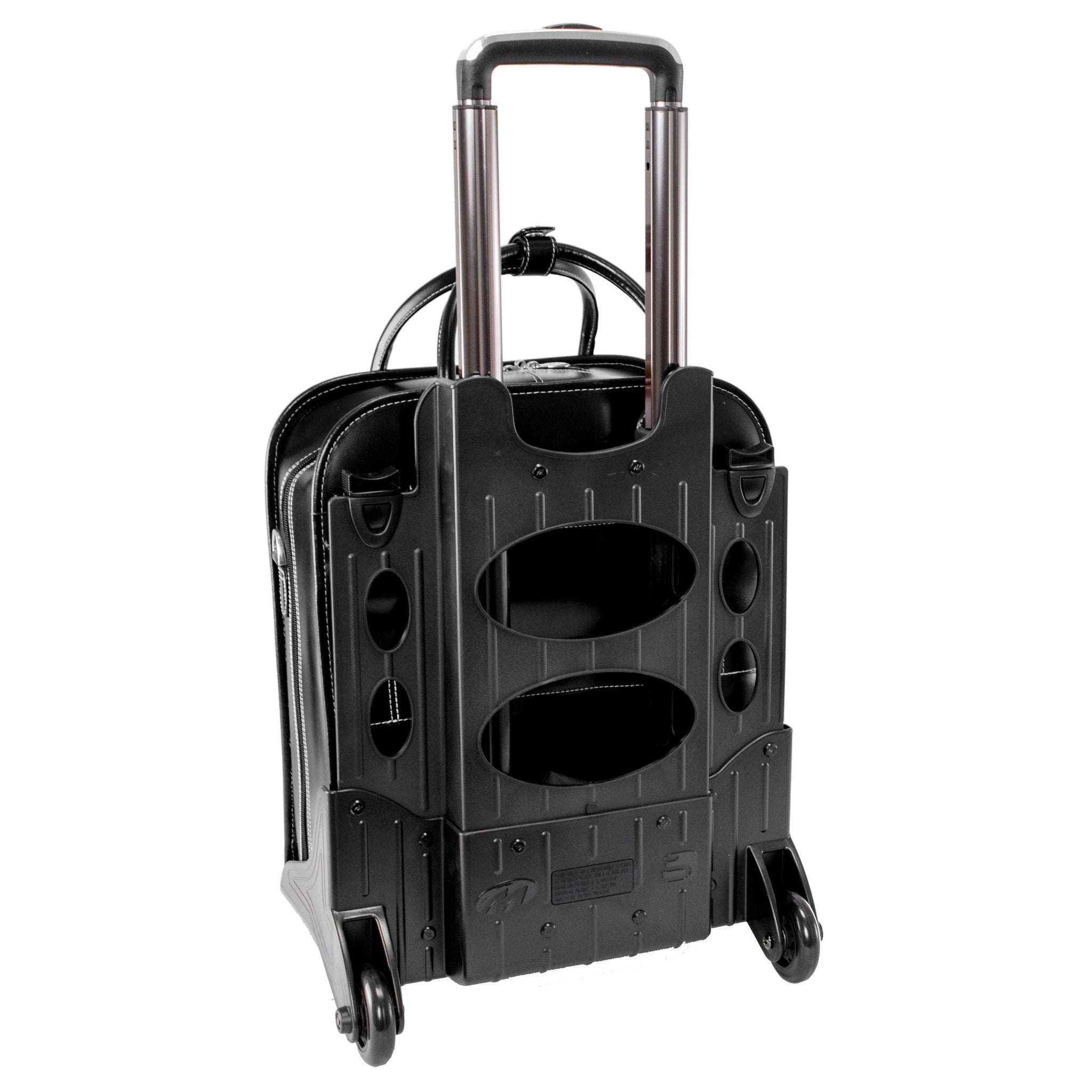 McKlein MELROSE 15" Leather Vertical Wheeled Ladies' Laptop Briefcase