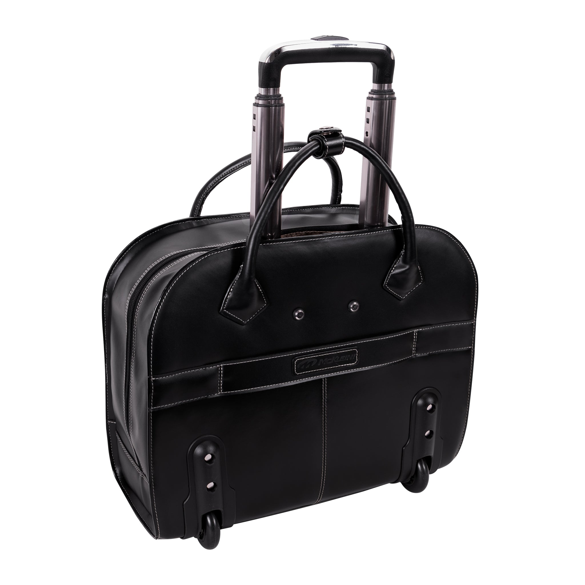McKlein GRANVILLE 15" Leather  Wheeled Ladies' Laptop Briefcase