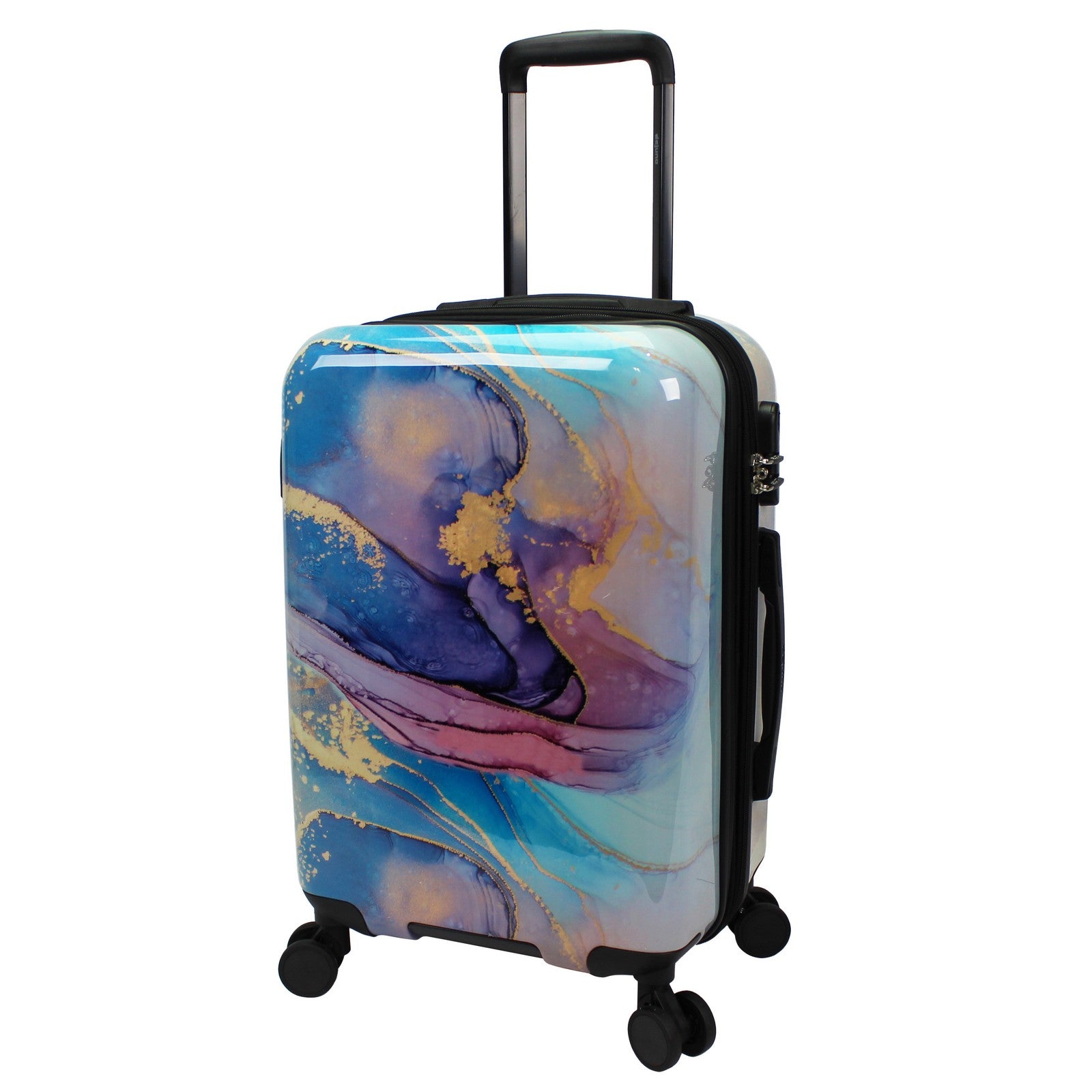World Traveler Dejuno Wave Marble 3-Piece Expandable Spinner Luggage Set