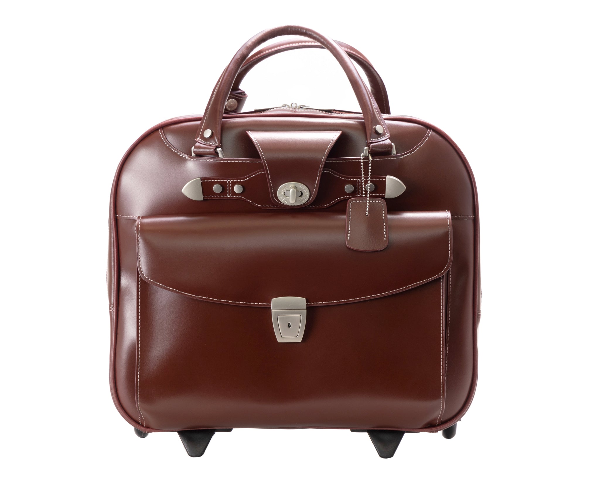 McKlein DENALI 15" Leather Wheeled Ladies' Laptop Briefcase