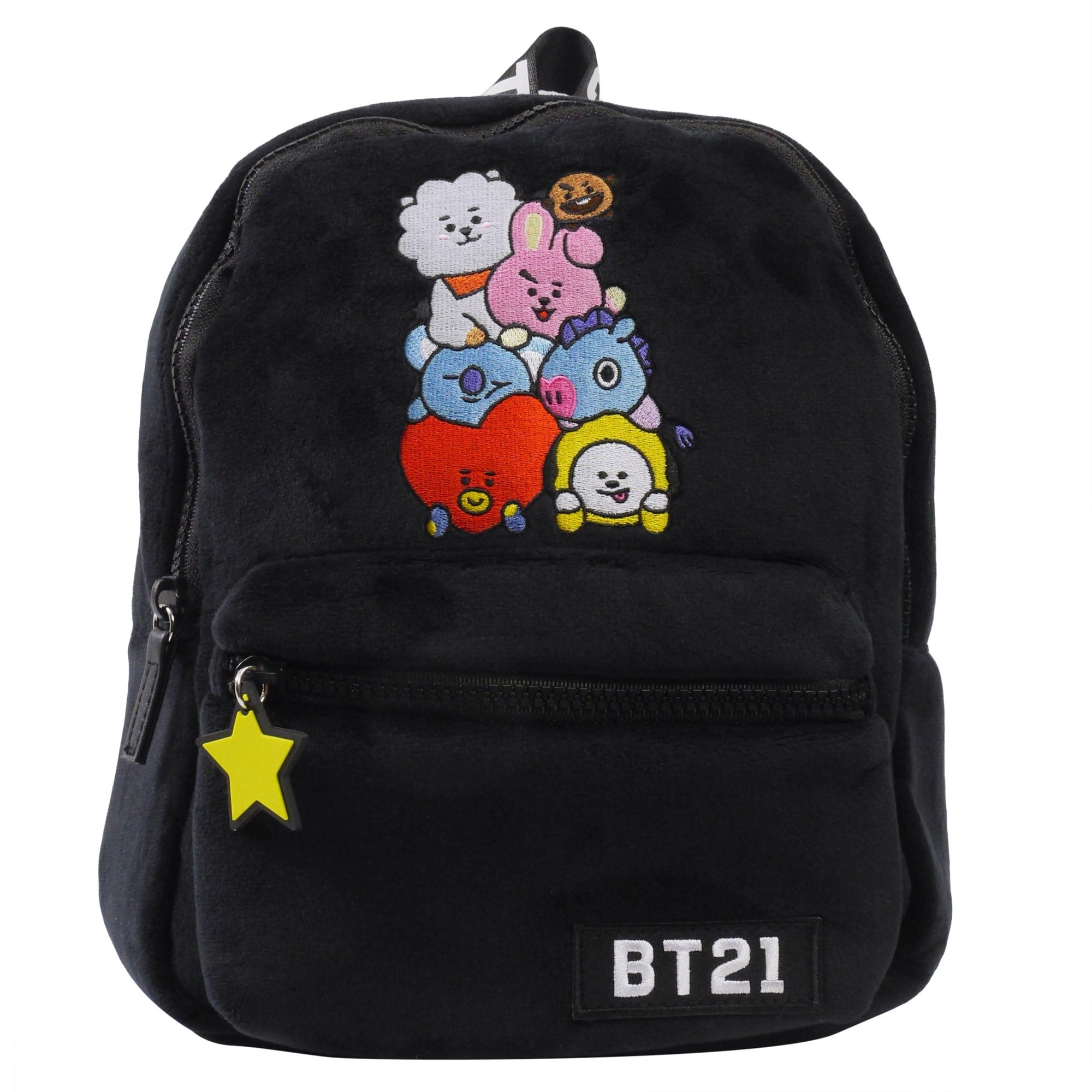 Line Friends Black Plush Mini Backpack