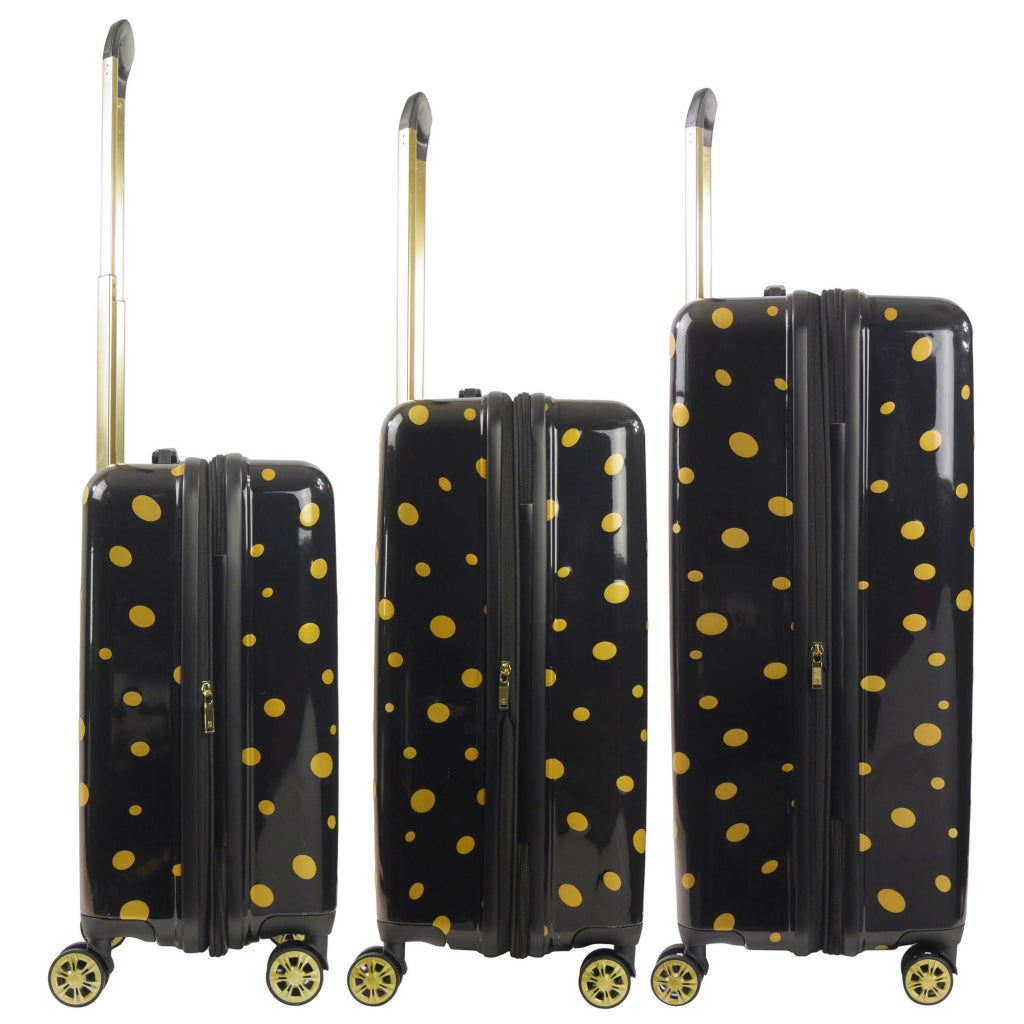 Ful Impulse Mixed Dots 3 Piece Hardside Spinner Luggage Set
