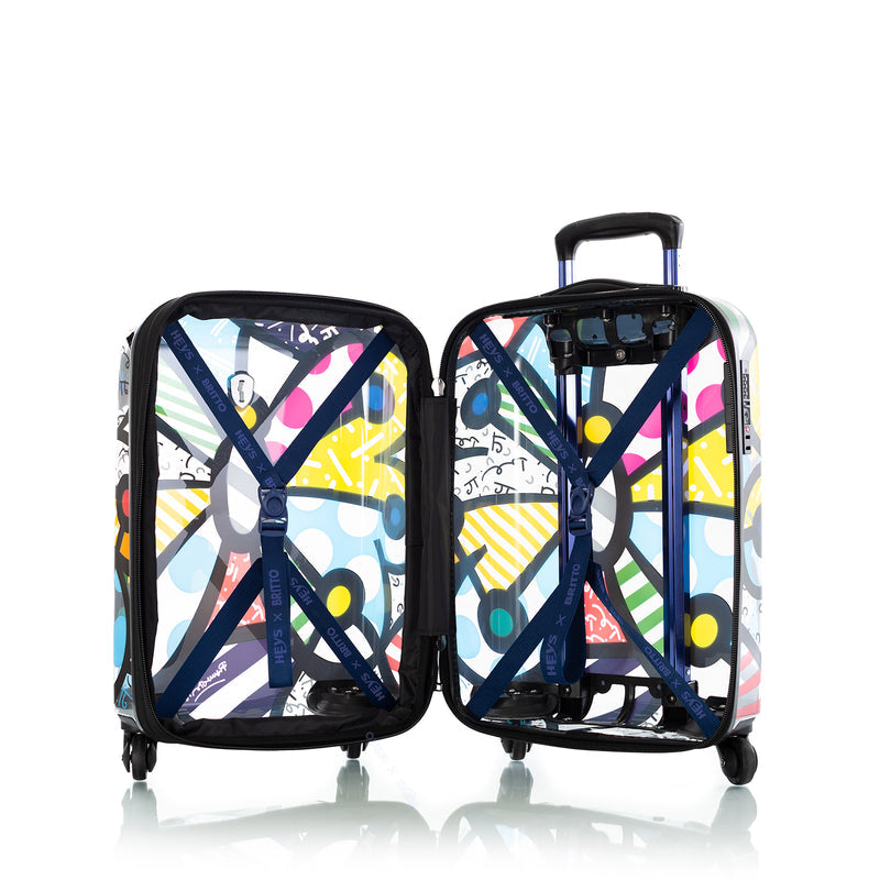 Heys Britto Butterfly Transparent 21" Carry-On Hardside Spinner Suitcase