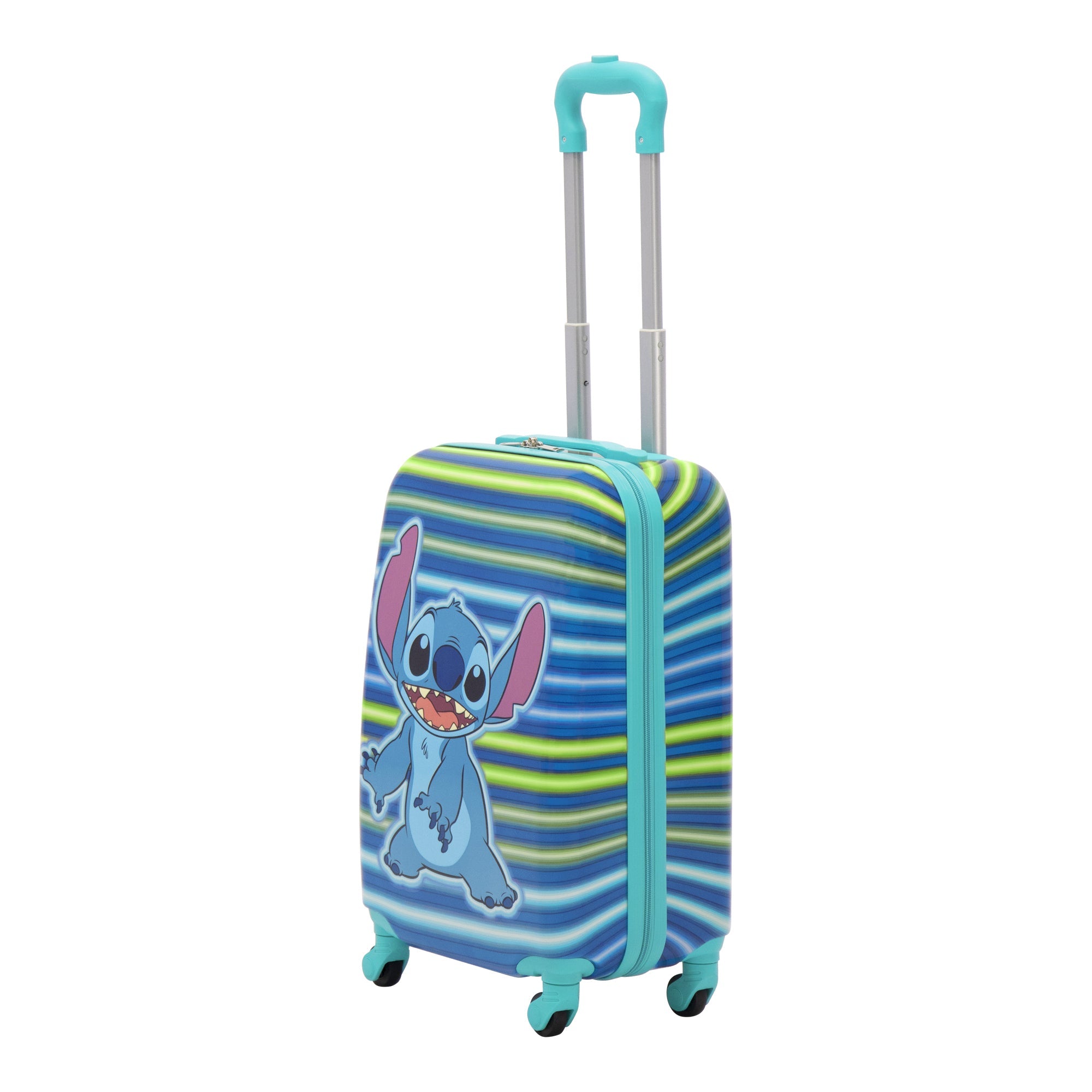 Disney Ful Stitch Neon All Over Print Kids 21" Hardside Suitcase