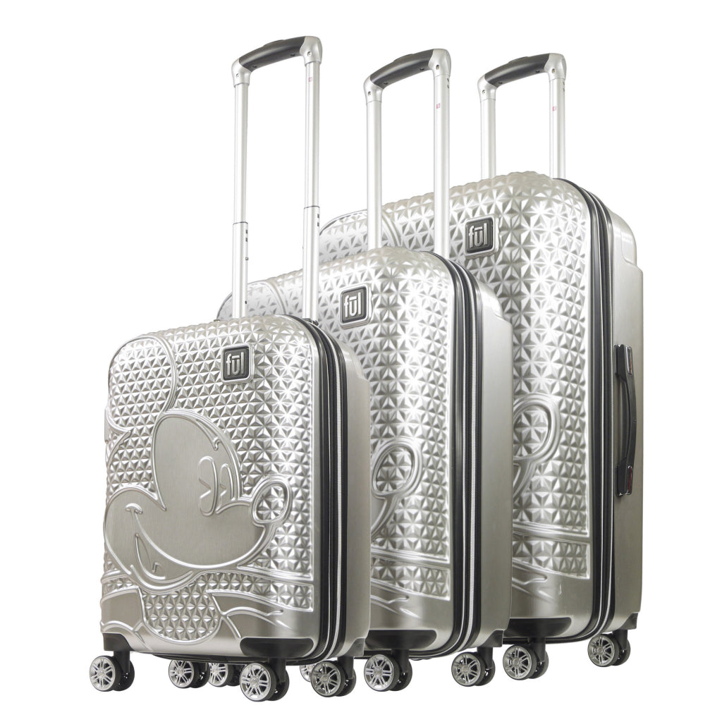 Ful Disney Textured Mickey Mouse 21 Hardside Rolling Luggage - Silver