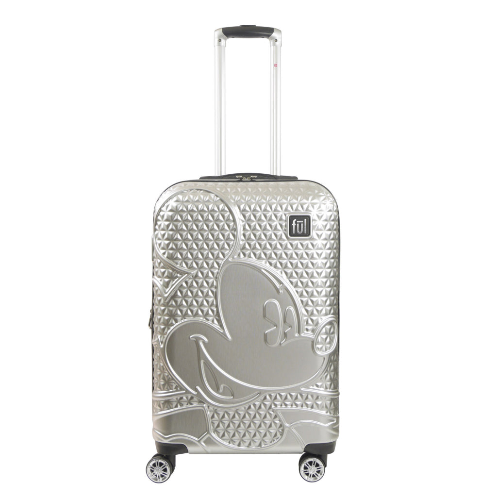 FUL Disney Textured Mickey Mouse 26" Hardside 8 Wheel Spinner Suitcase