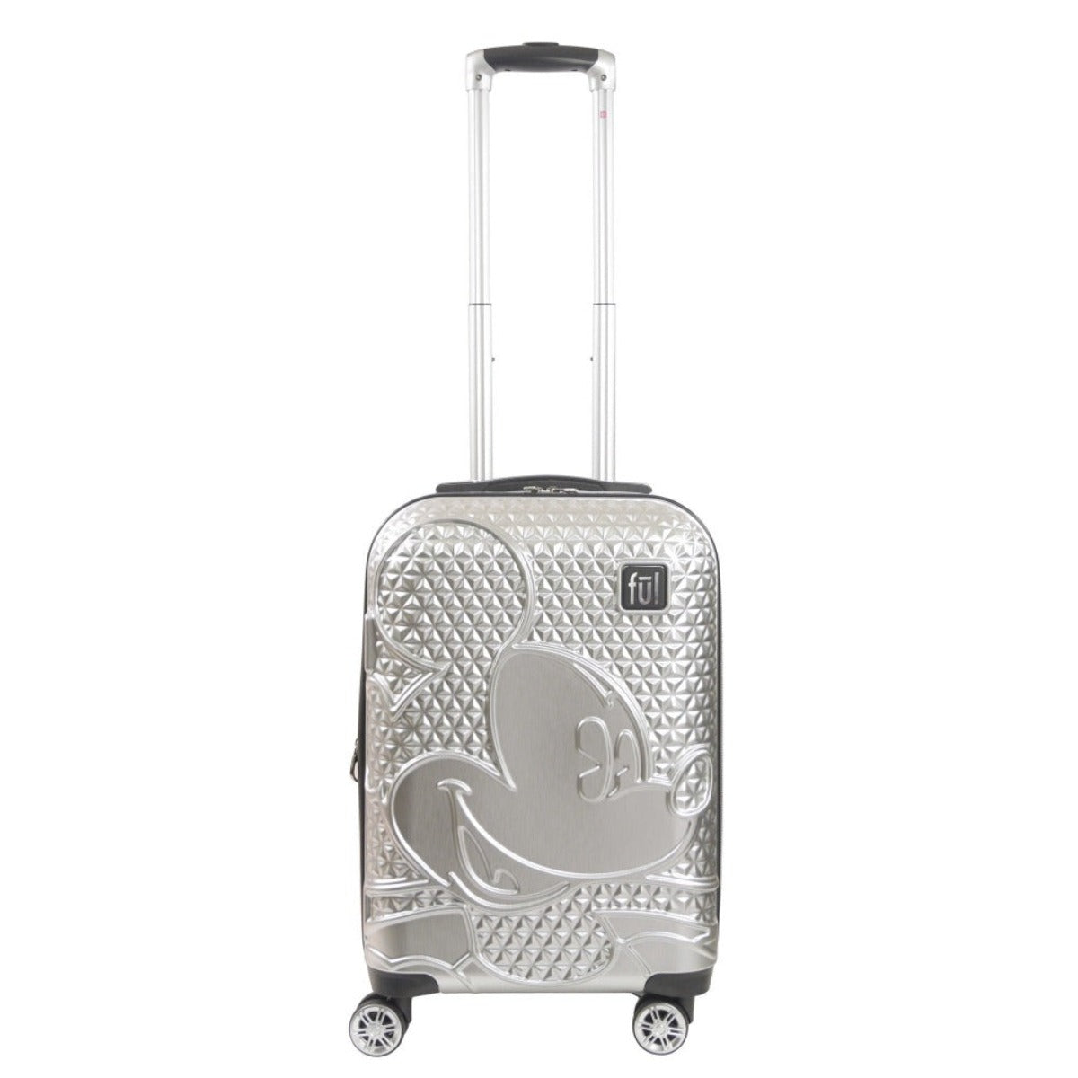 Mickey Mouse Rolling Luggage FŪL Disney Luggage 22.5" Silver