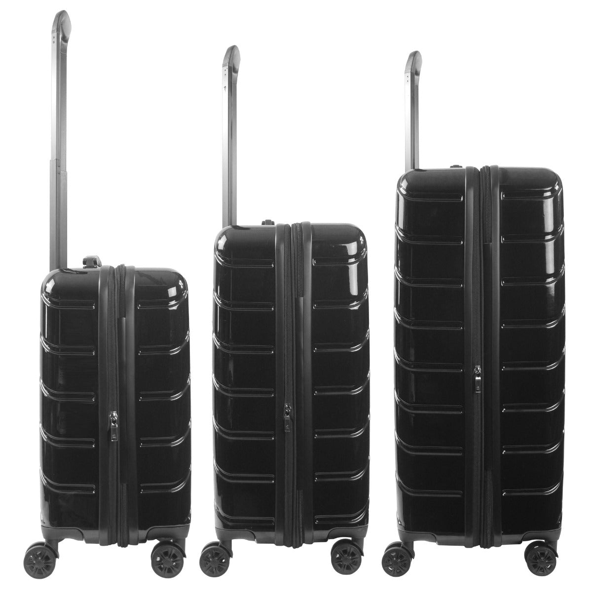 Ful Velocity Expandable Hardside Spinner 3 Pcs Set, Black